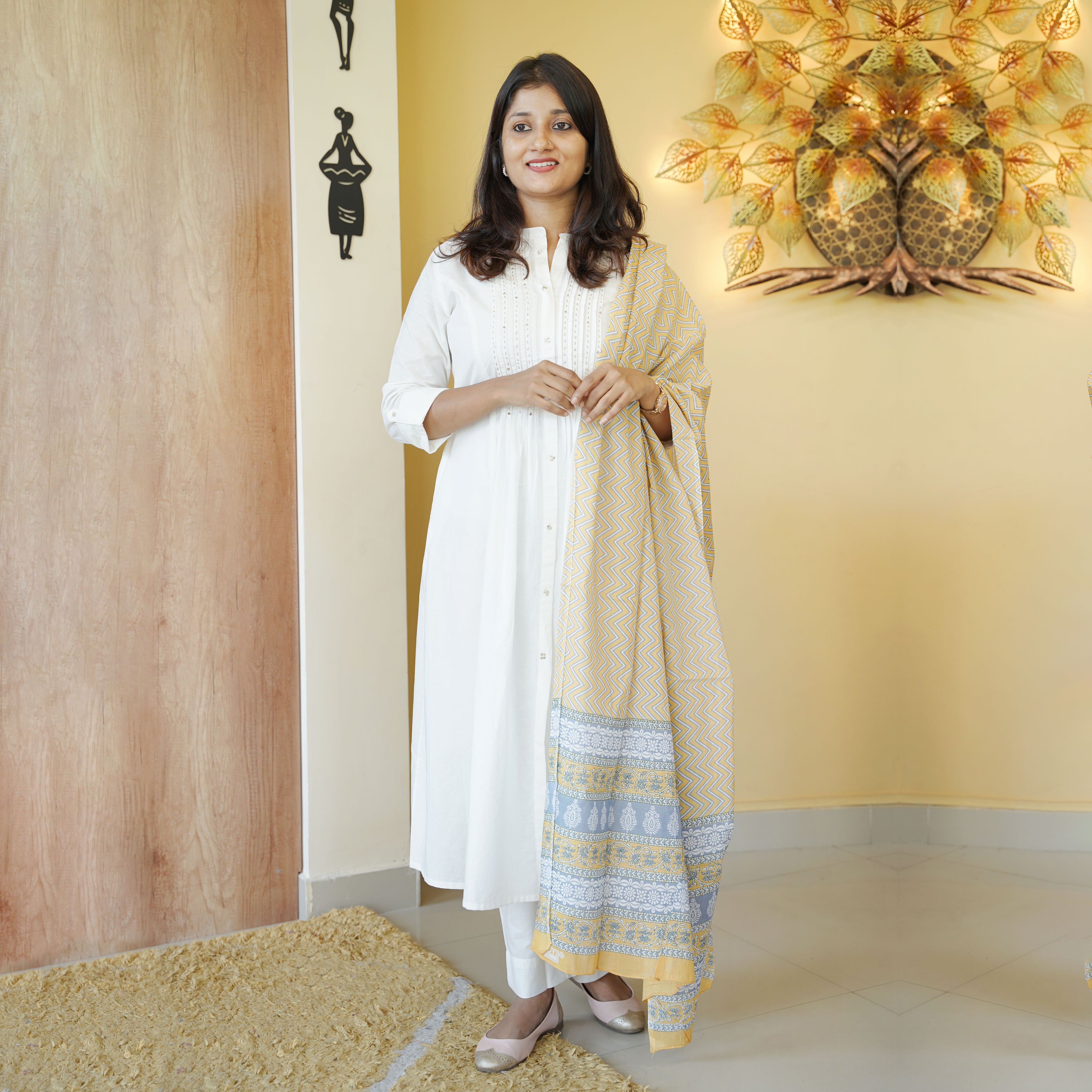 Load image into Gallery viewer, Pure Cotton Kurti Set-4291