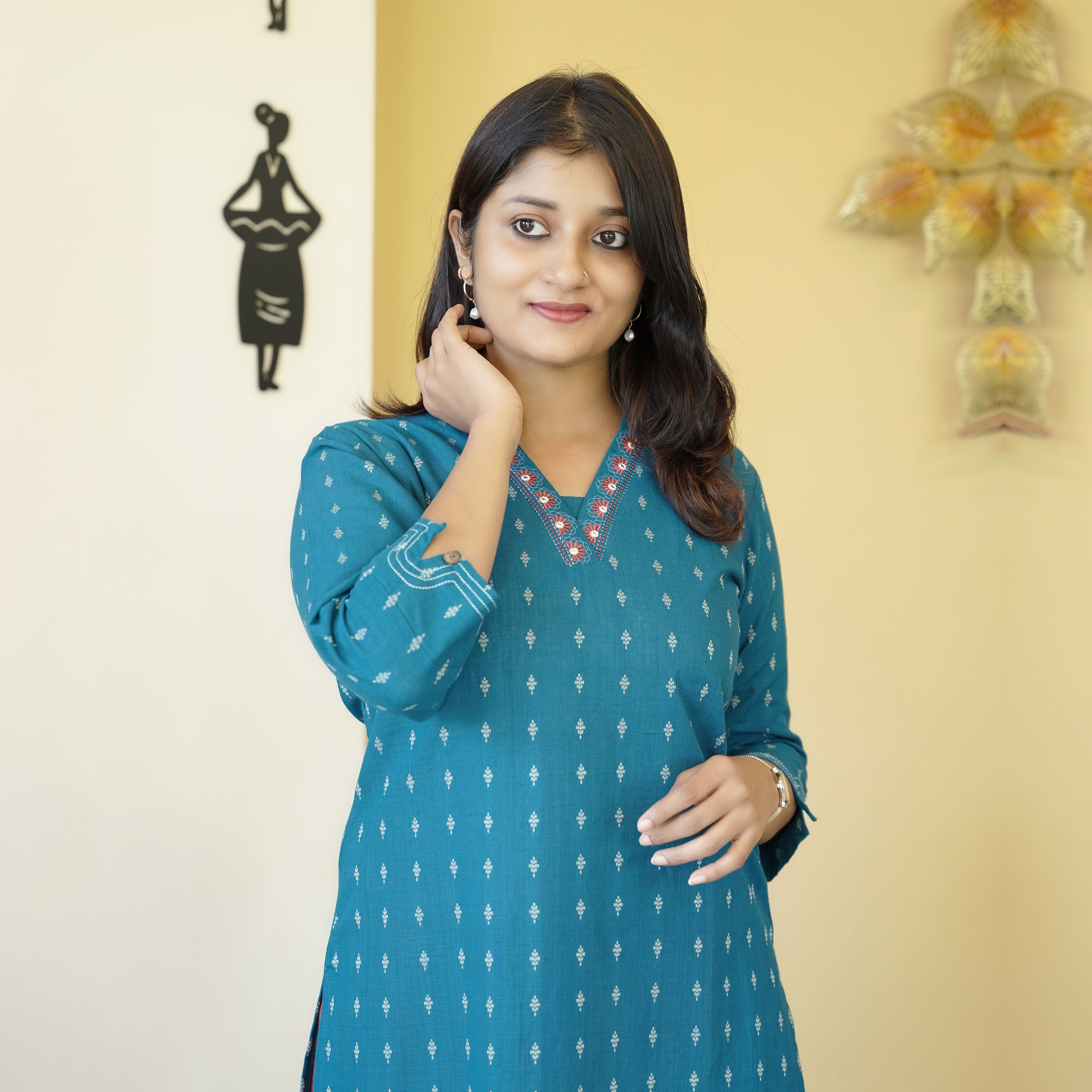 Load image into Gallery viewer, pure cotton kurti -4406