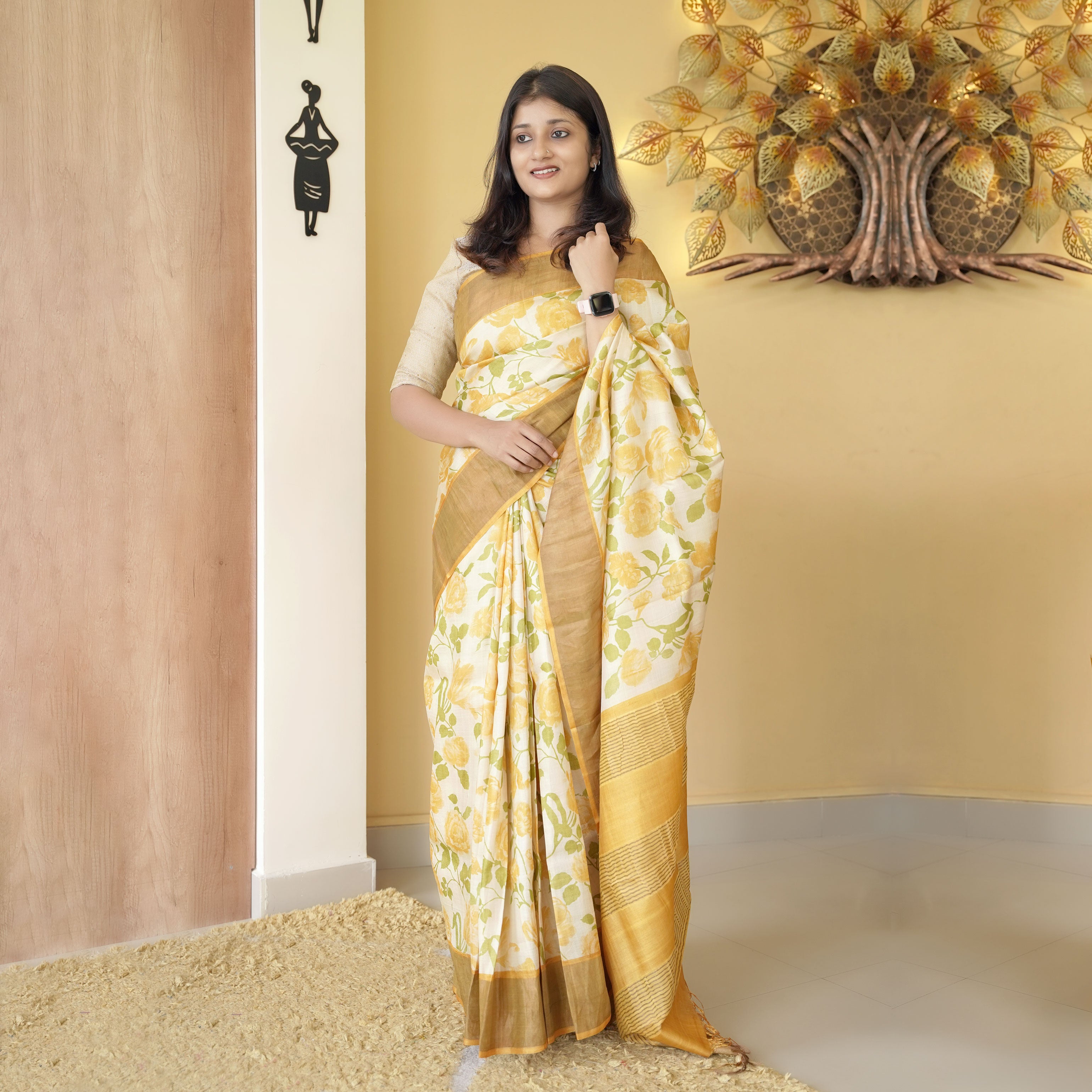 Load image into Gallery viewer, PURE TUSSAR SILK SAREE-4149( PRE-ORDER)