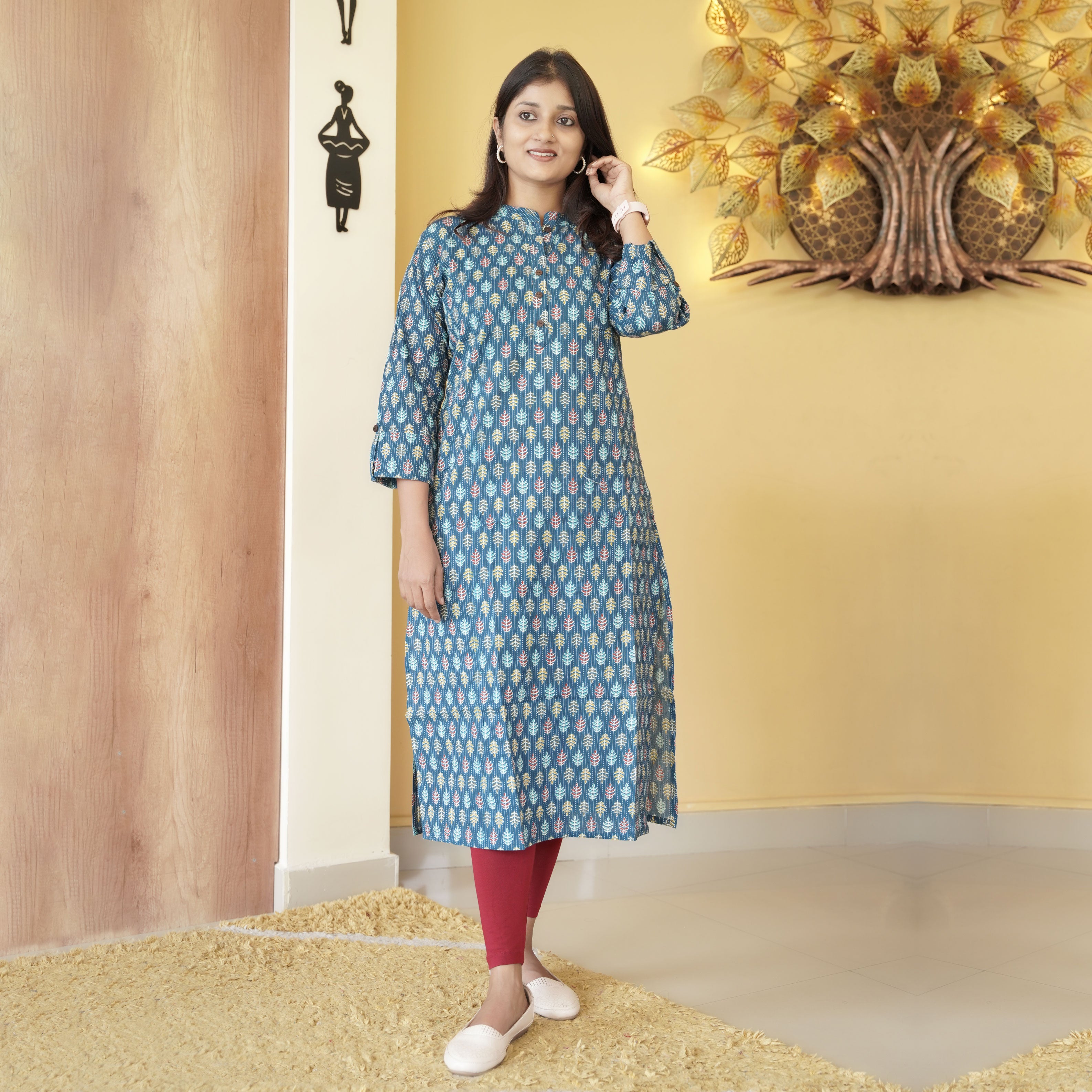 Load image into Gallery viewer, pure cotton kurti-4367
