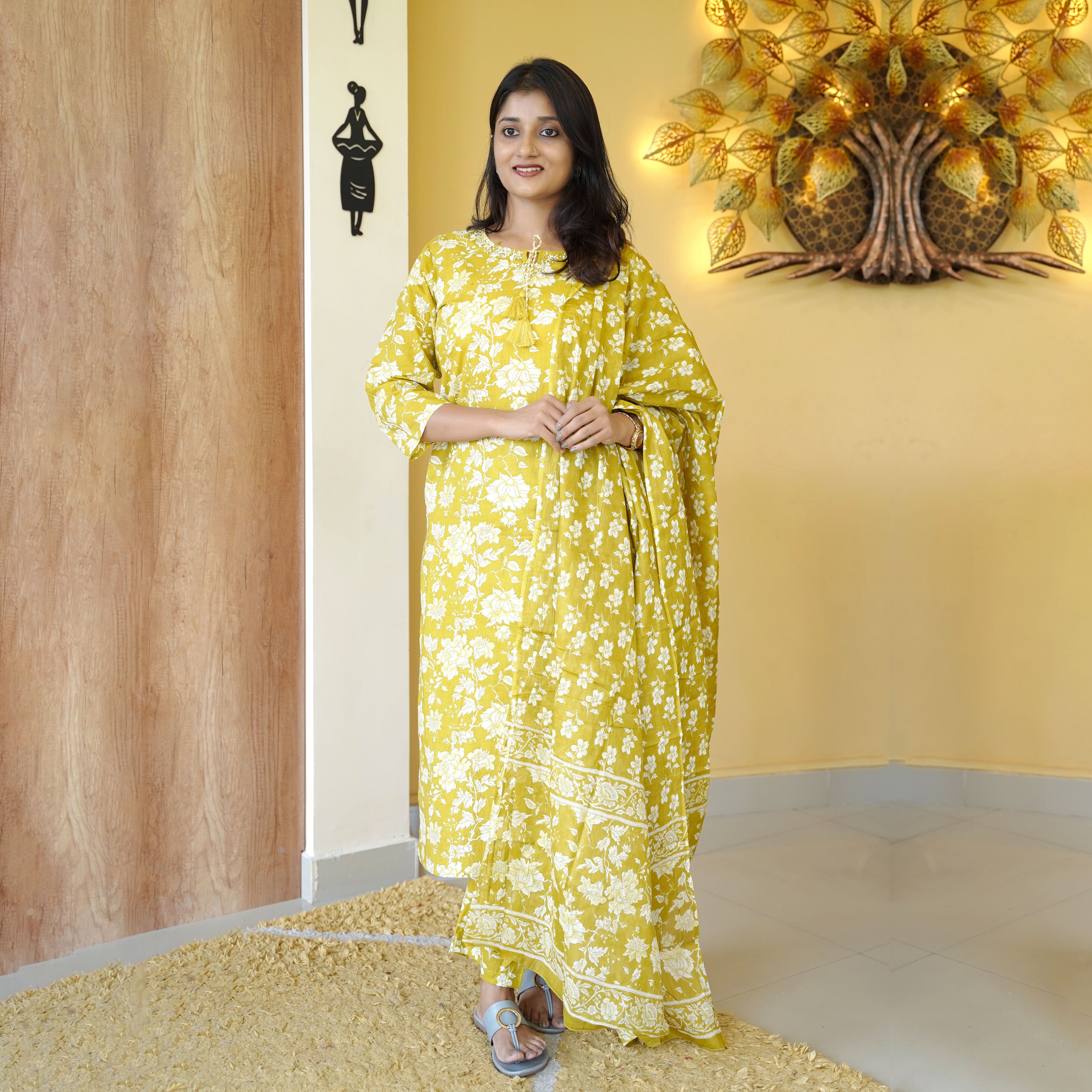 Load image into Gallery viewer, Pure Cotton Kurti set-4444