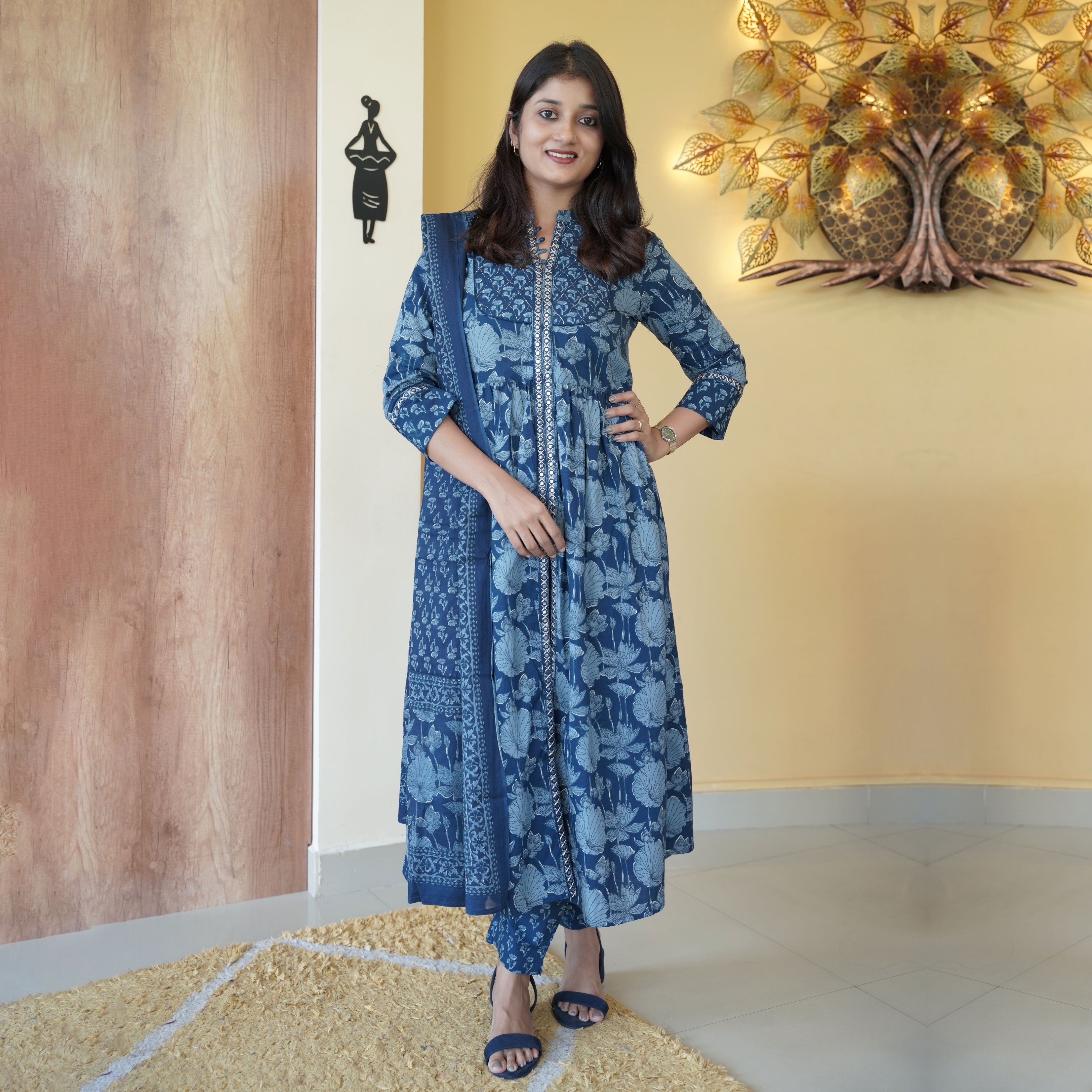 Load image into Gallery viewer, Pure Cotton Kurti Set - 4461