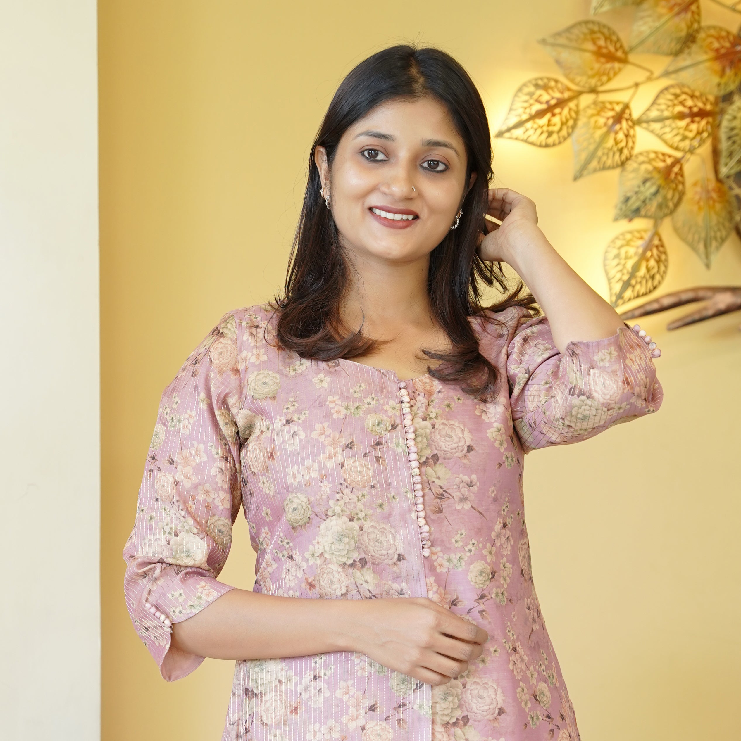 Load image into Gallery viewer, Chanderi Silk Kurti - 4463