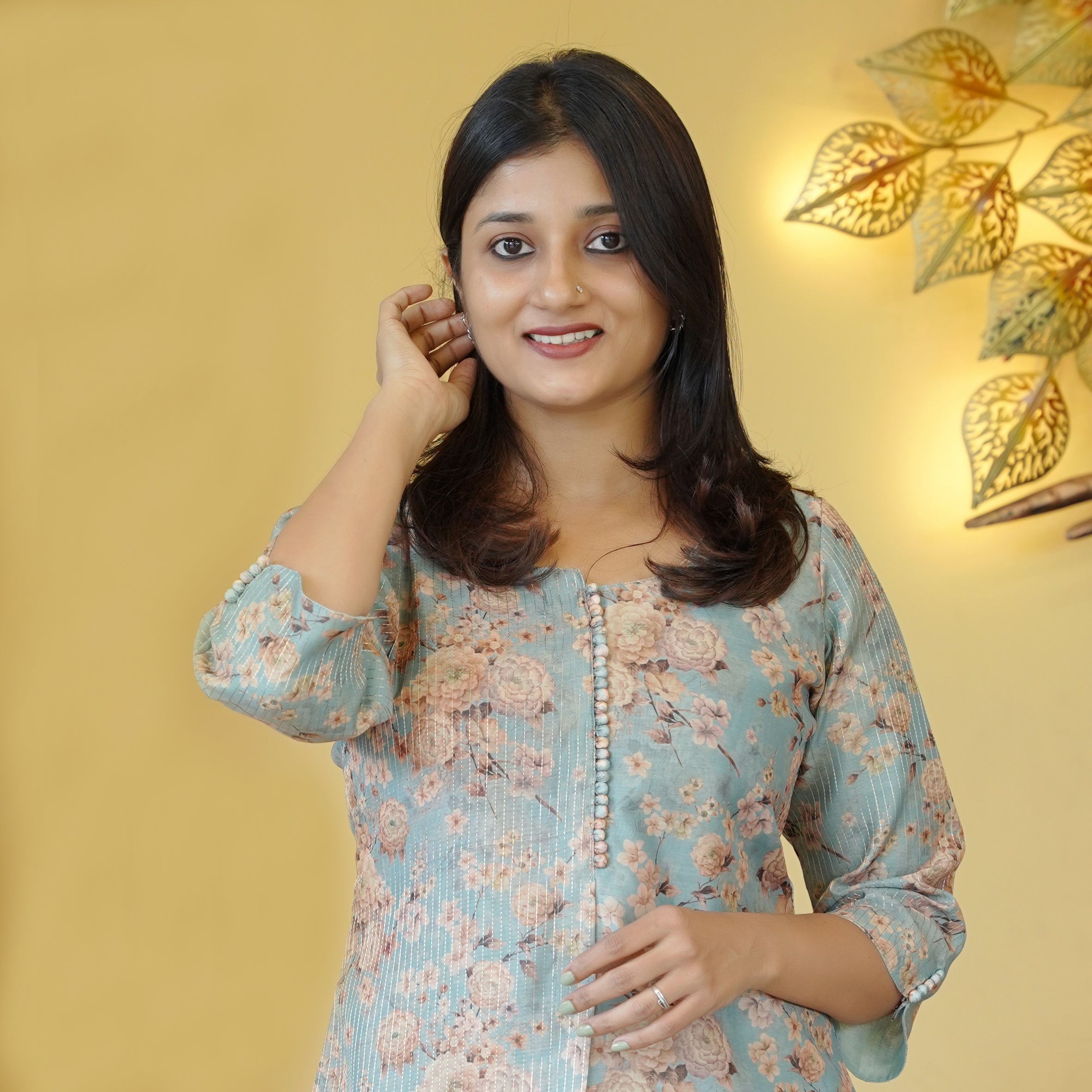 Load image into Gallery viewer, Chanderi Silk Kurti - 4463