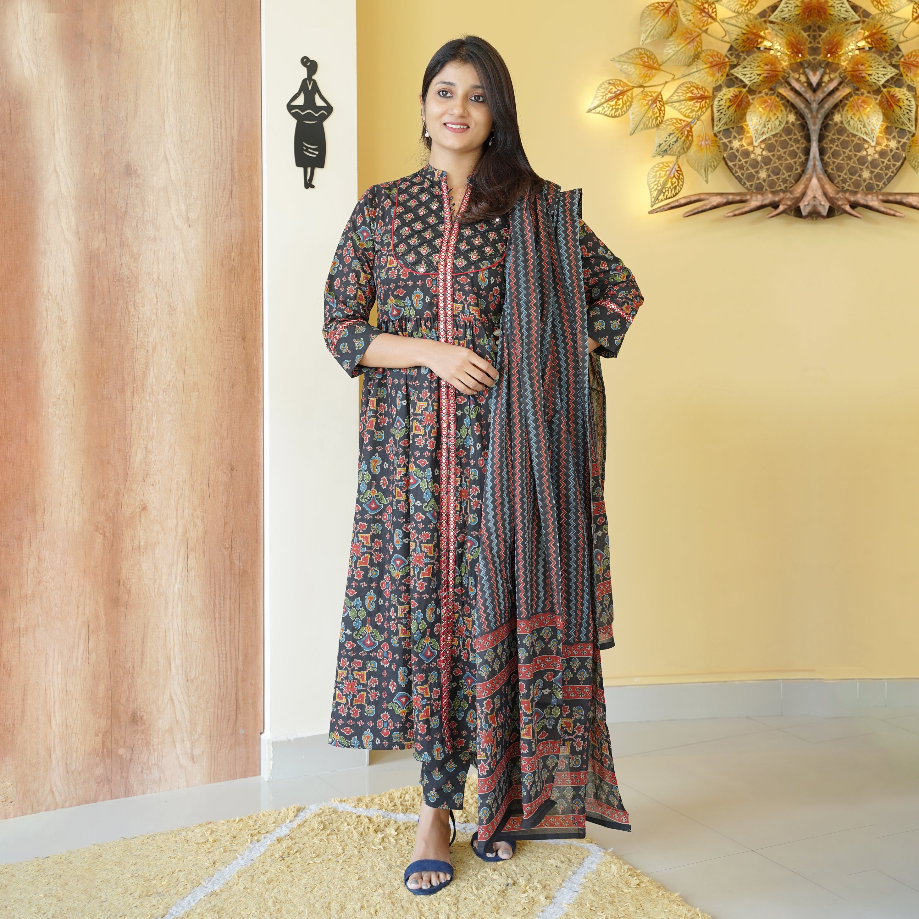 Load image into Gallery viewer, Pure Cotton Kurti Set - 4461