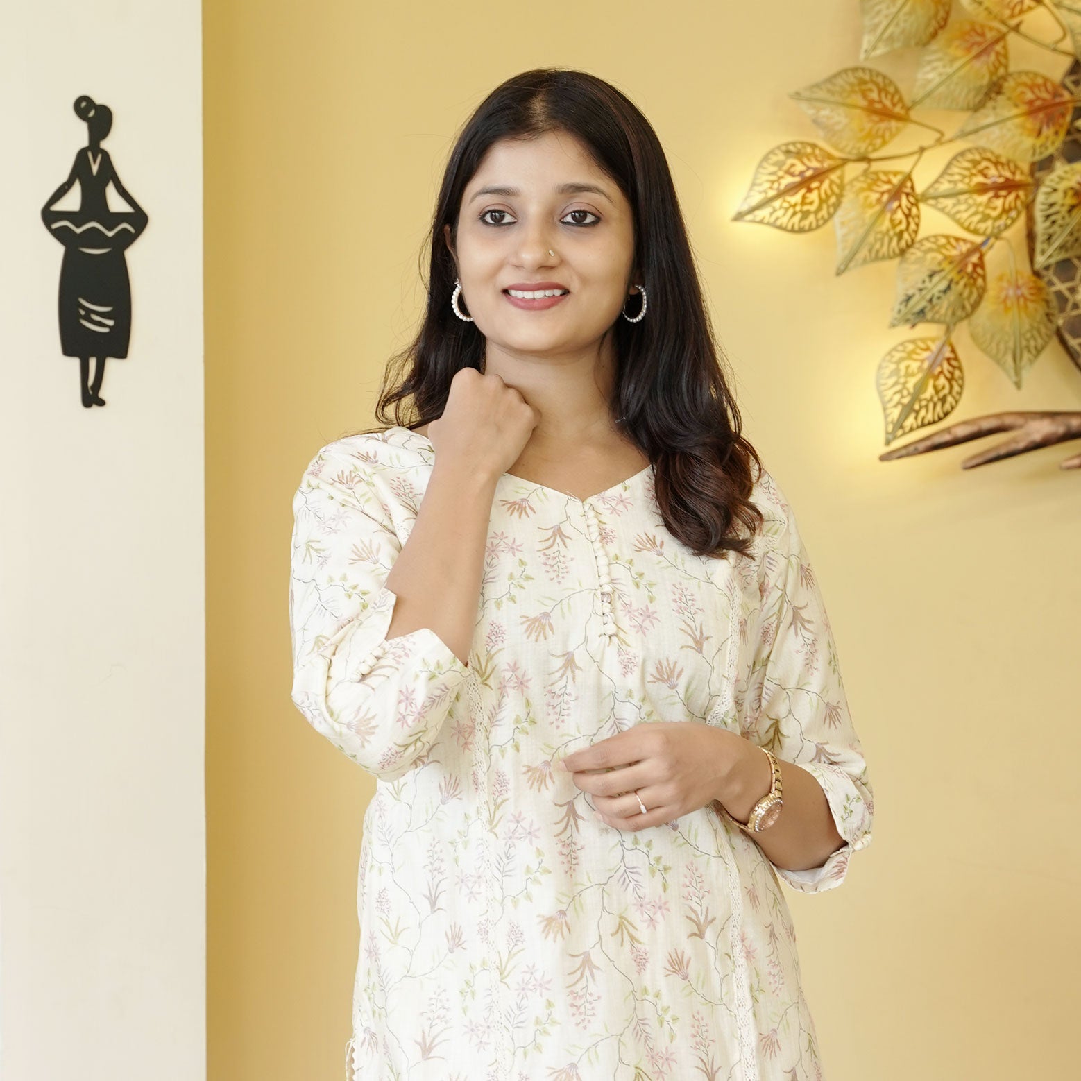 Load image into Gallery viewer, Chanderi Silk Kurti-4131