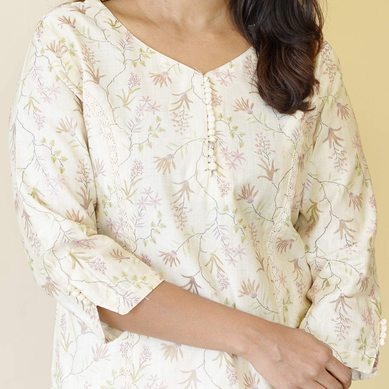 Load image into Gallery viewer, Chanderi Silk Kurti-4131