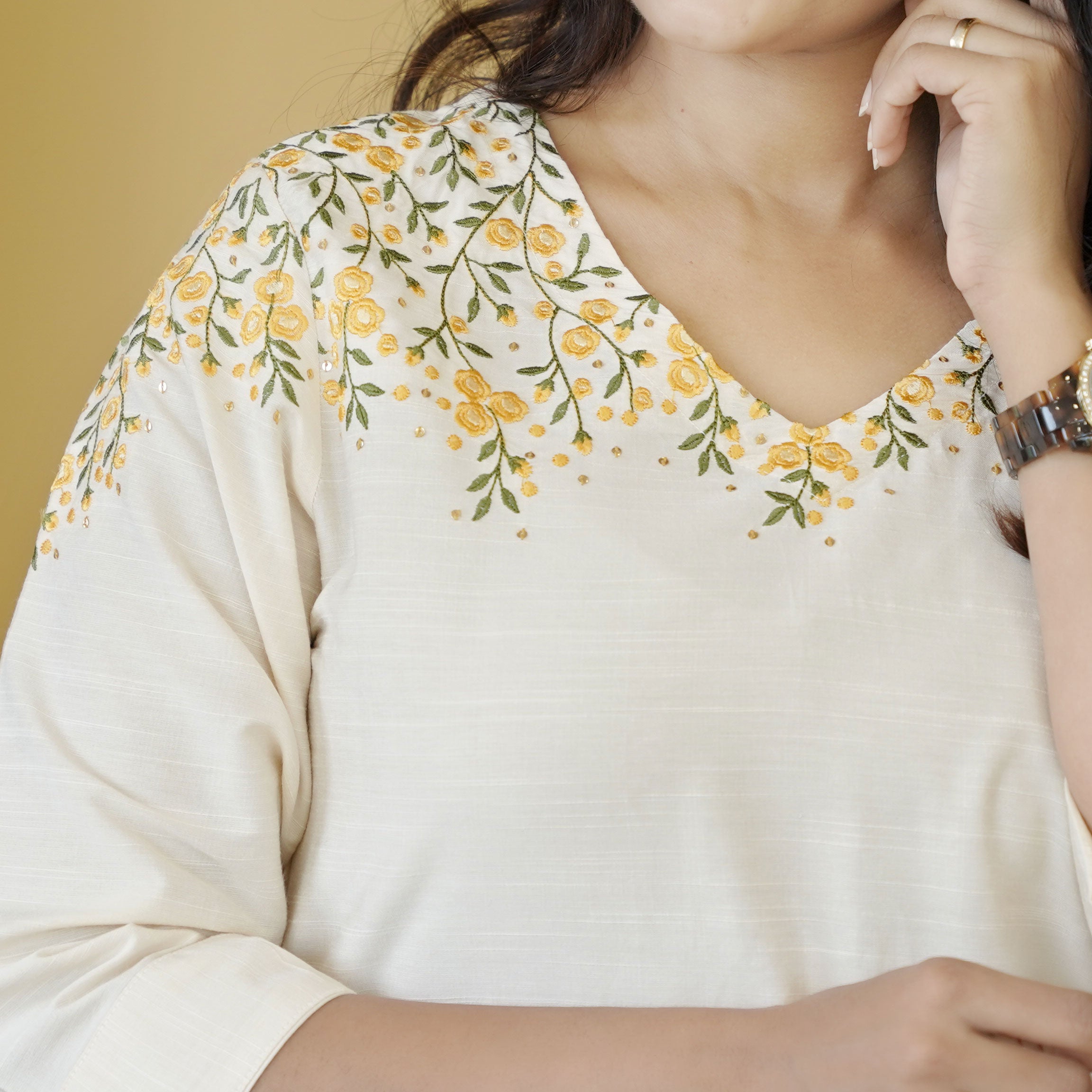 Load image into Gallery viewer, Raw Cotton Kurti-3740