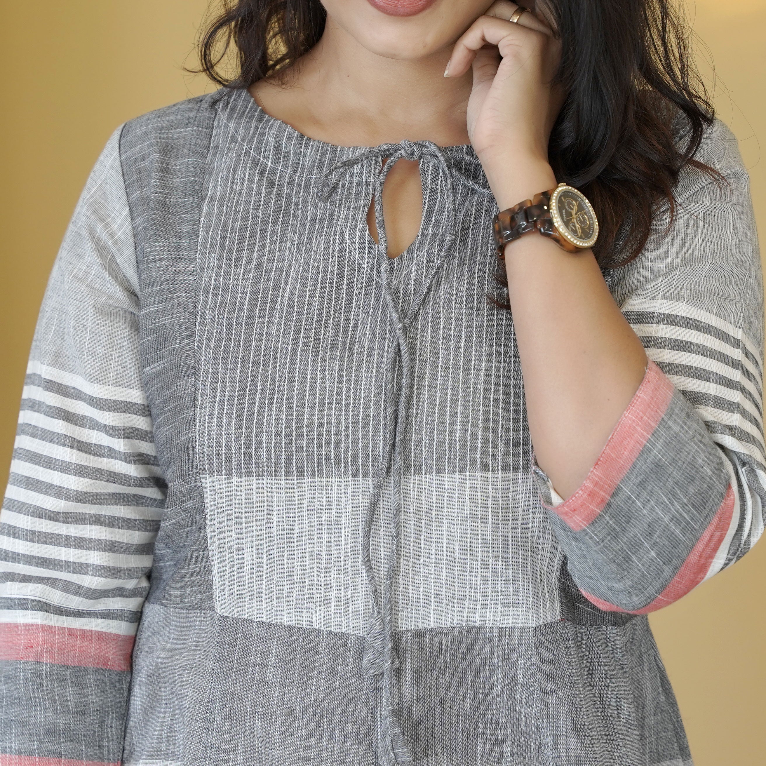 Load image into Gallery viewer, Dual Weave Cotton Dress-4522