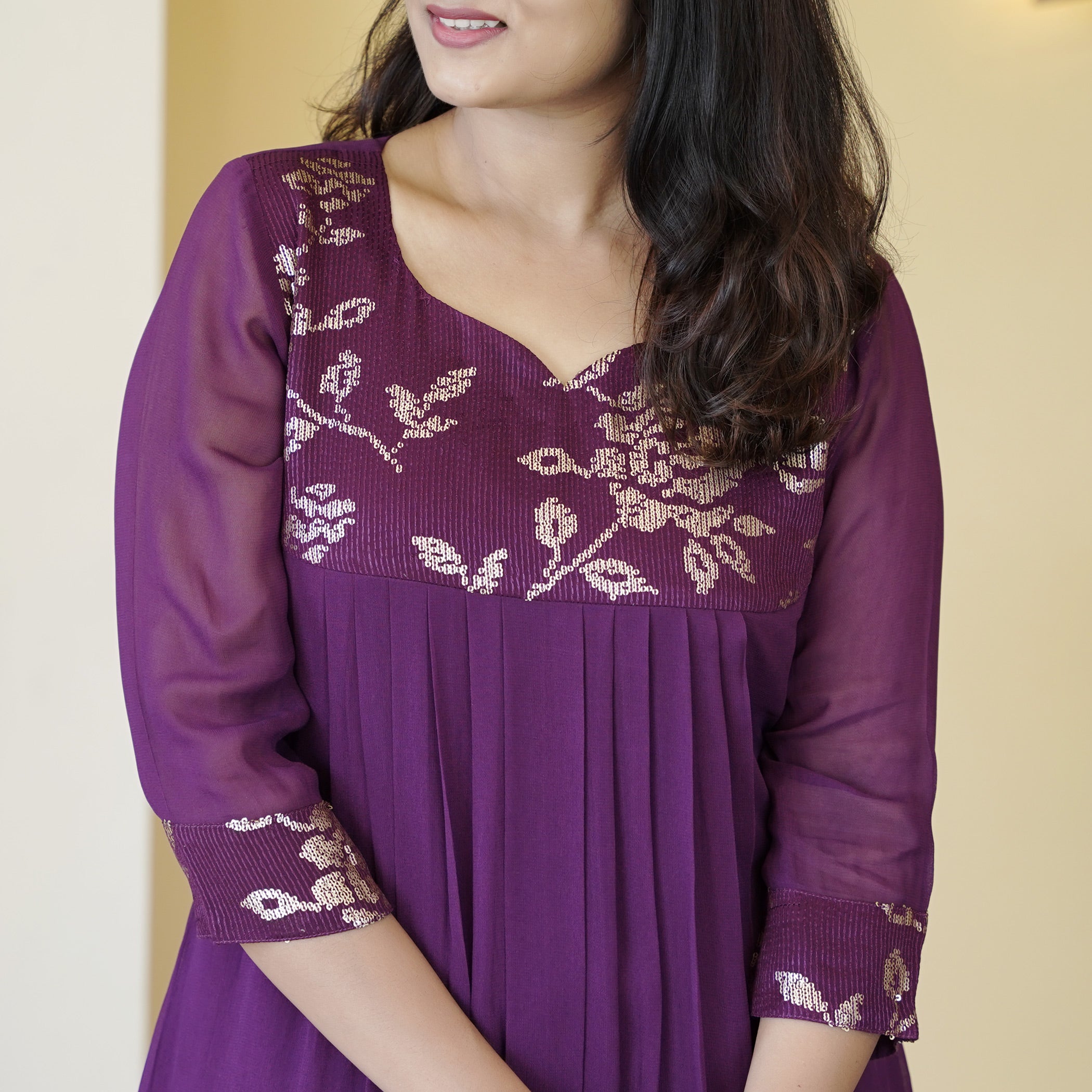 Load image into Gallery viewer, designer georgette dress-4546( pre-order)