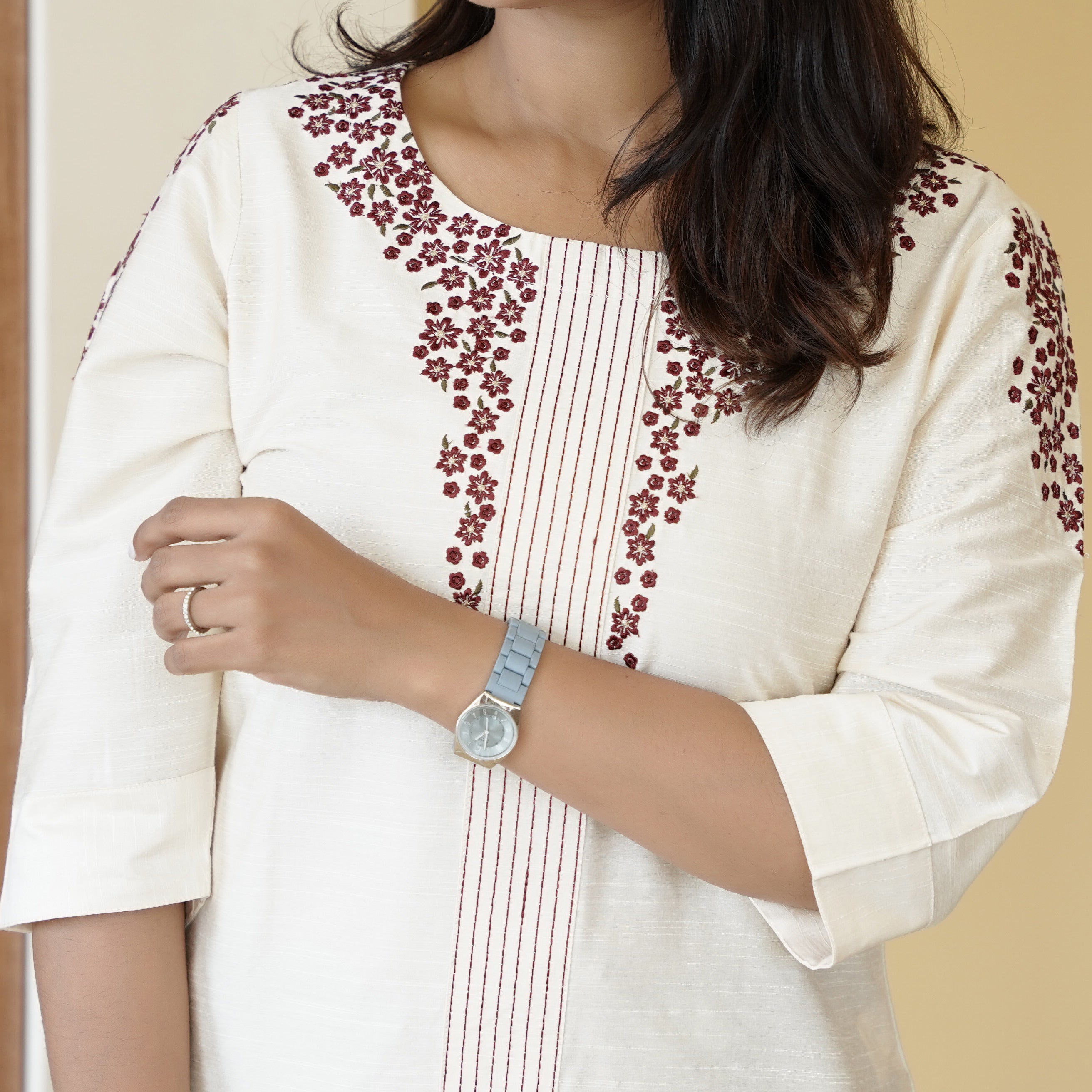 Load image into Gallery viewer, Raw Cotton Kurti-3731