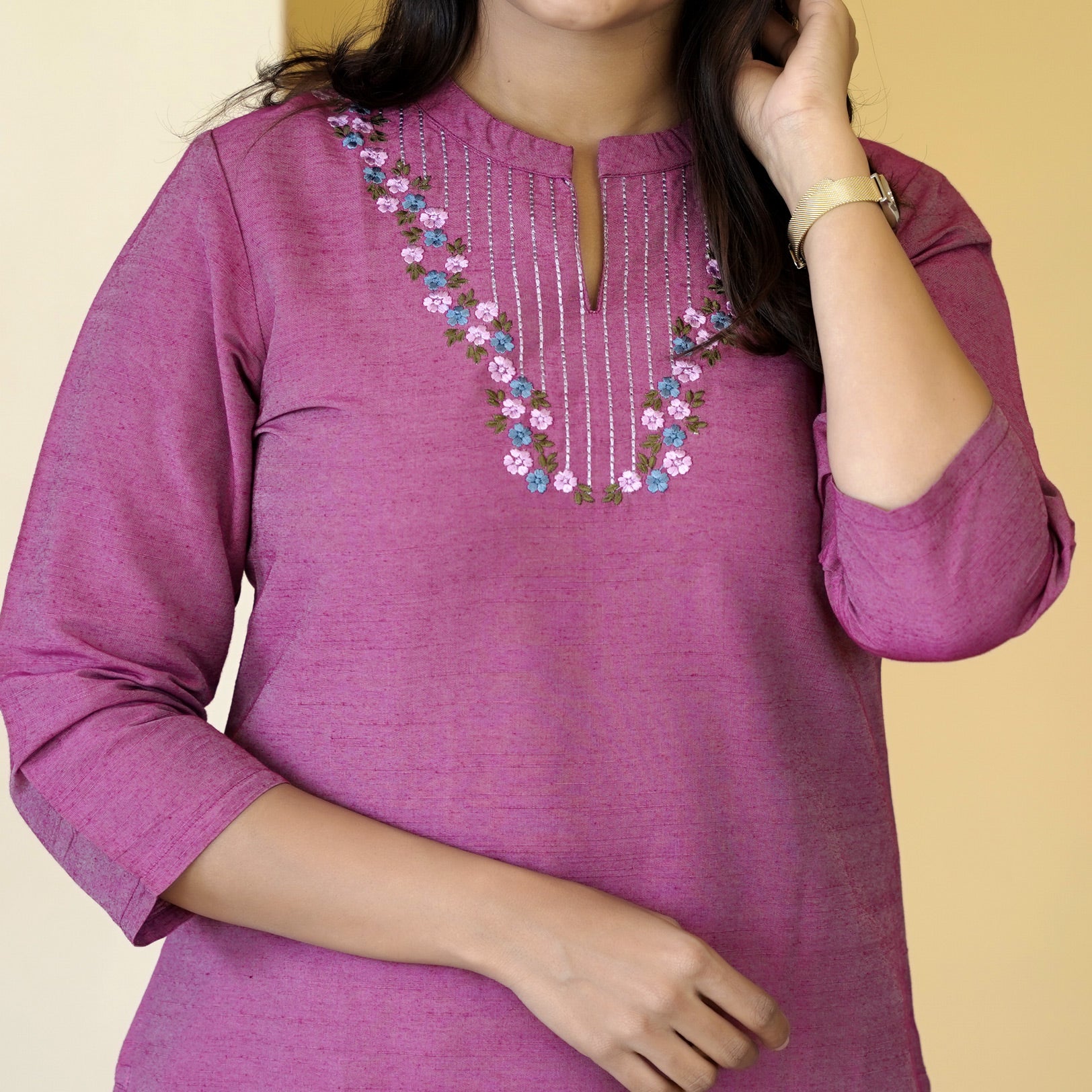 Load image into Gallery viewer, Raw Cotton Kurti - 3739