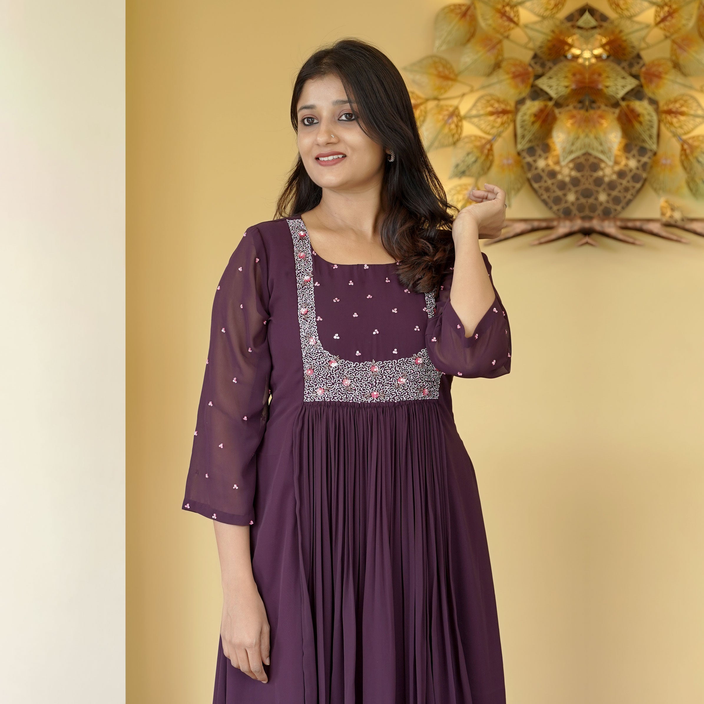 Load image into Gallery viewer, Viscose Georgette Designer Kurti-4613(pre-order)