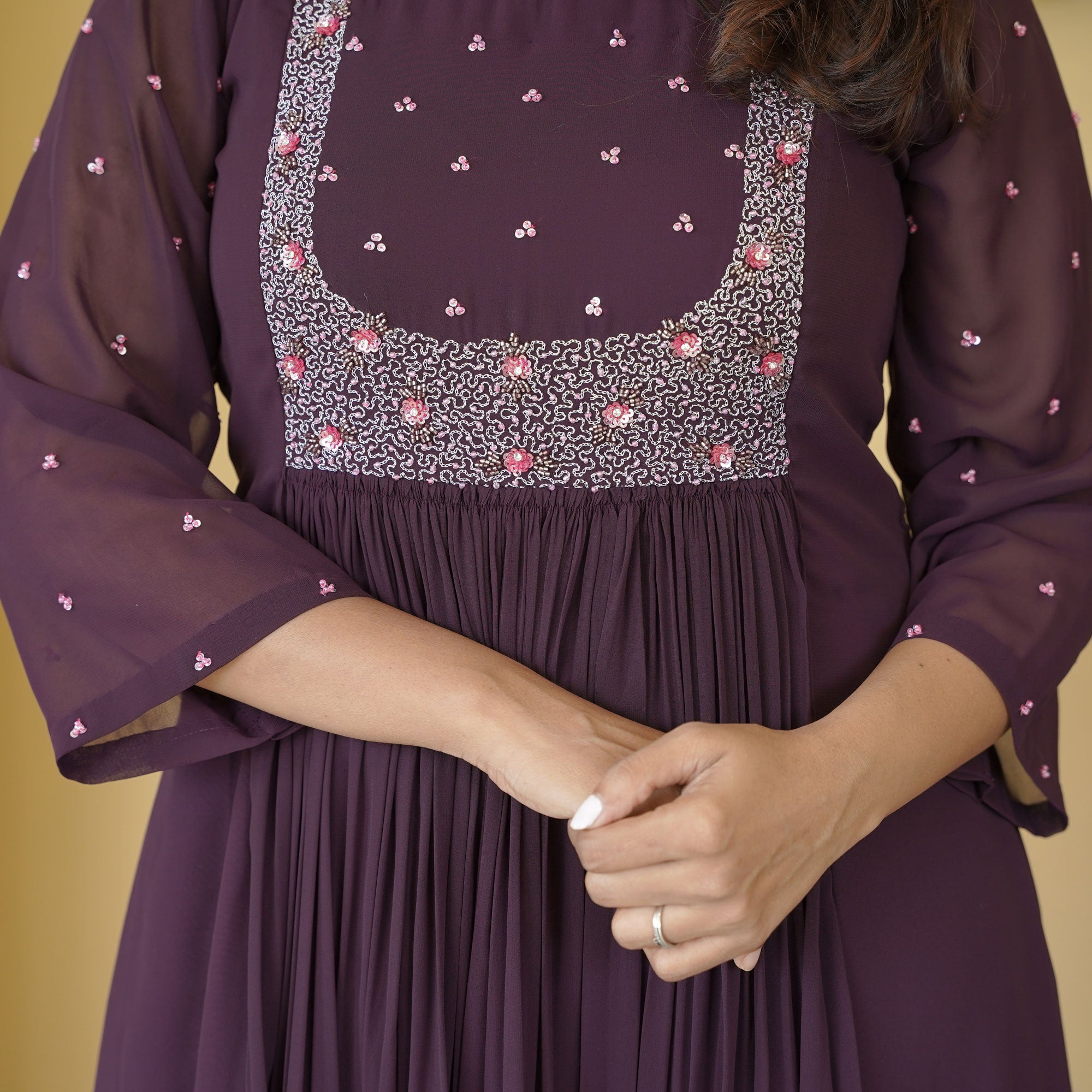 Load image into Gallery viewer, Viscose Georgette Designer Kurti-4613(pre-order)