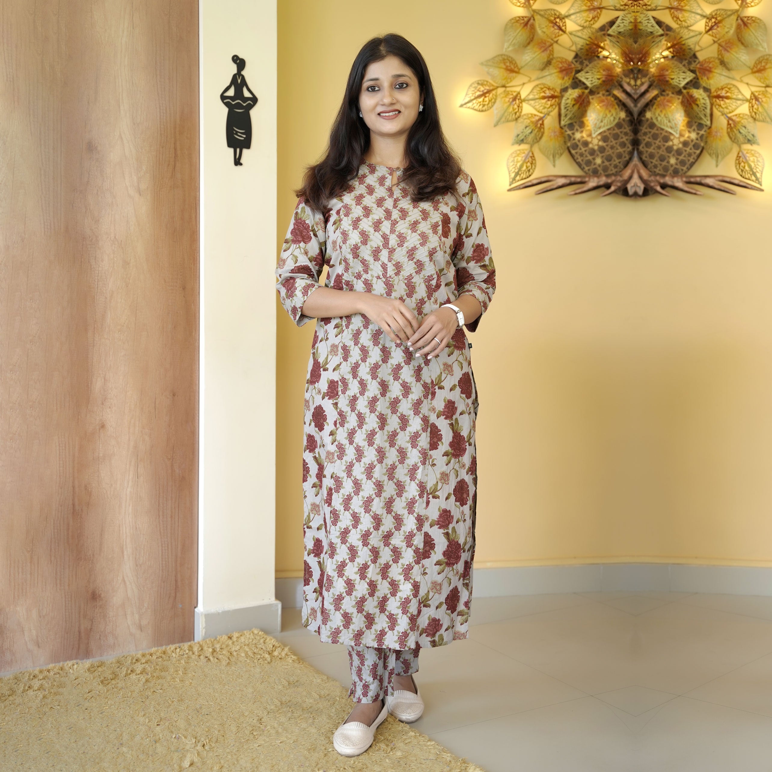 Load image into Gallery viewer, Printed Cotton Kurti Set-4632