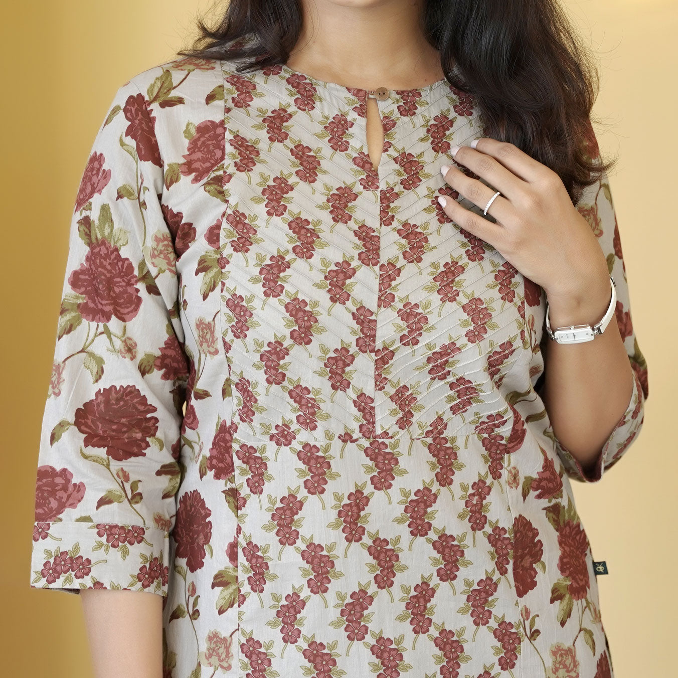 Load image into Gallery viewer, Printed Cotton Kurti Set-4632