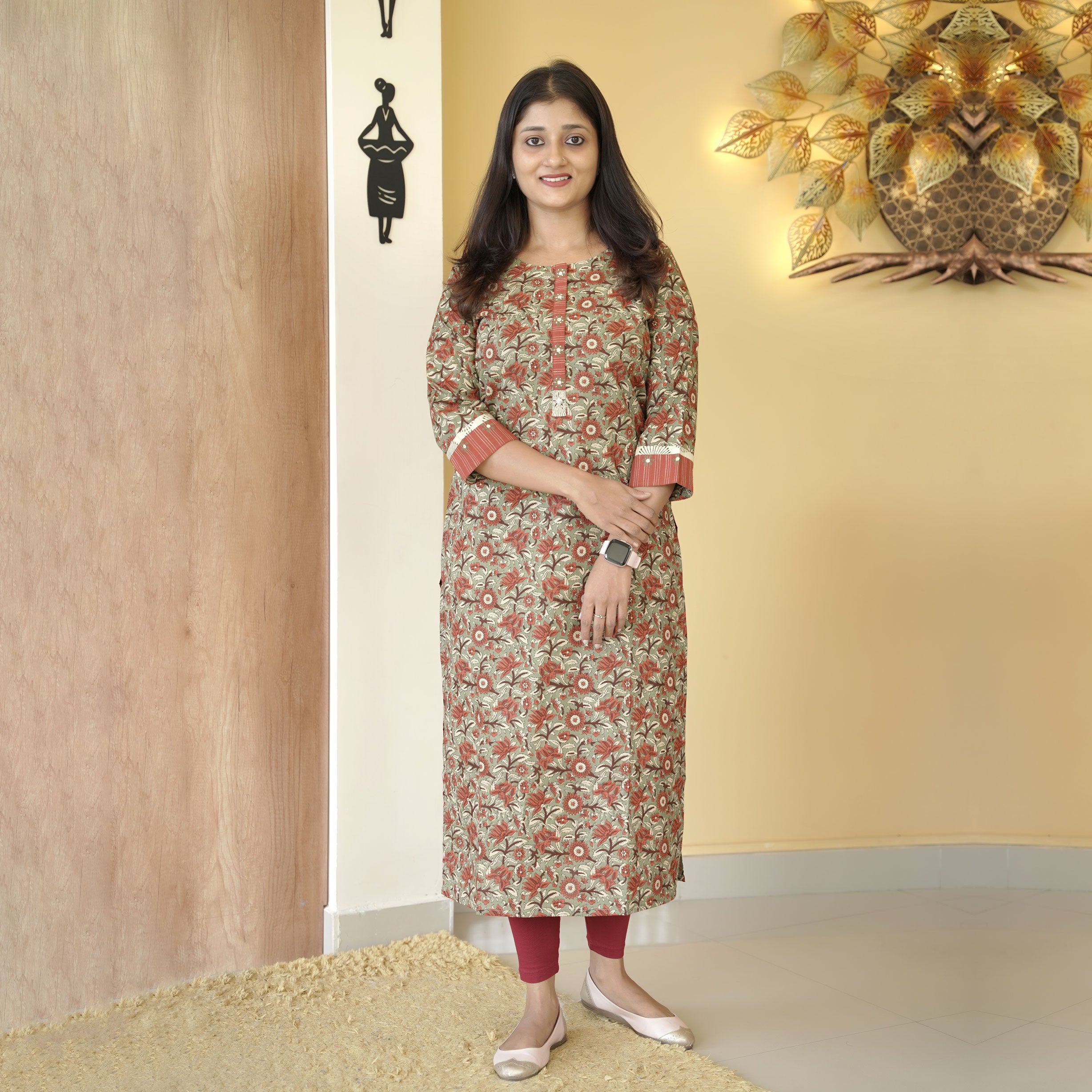 Load image into Gallery viewer, Pure Cotton Kurti-4598