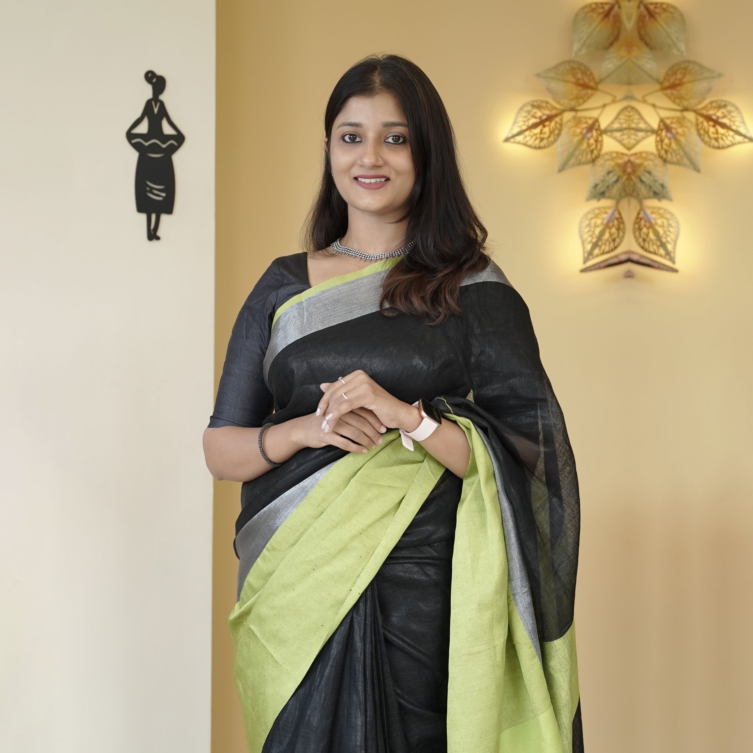 Load image into Gallery viewer, Pure Linen Saree-4440(pre-order)