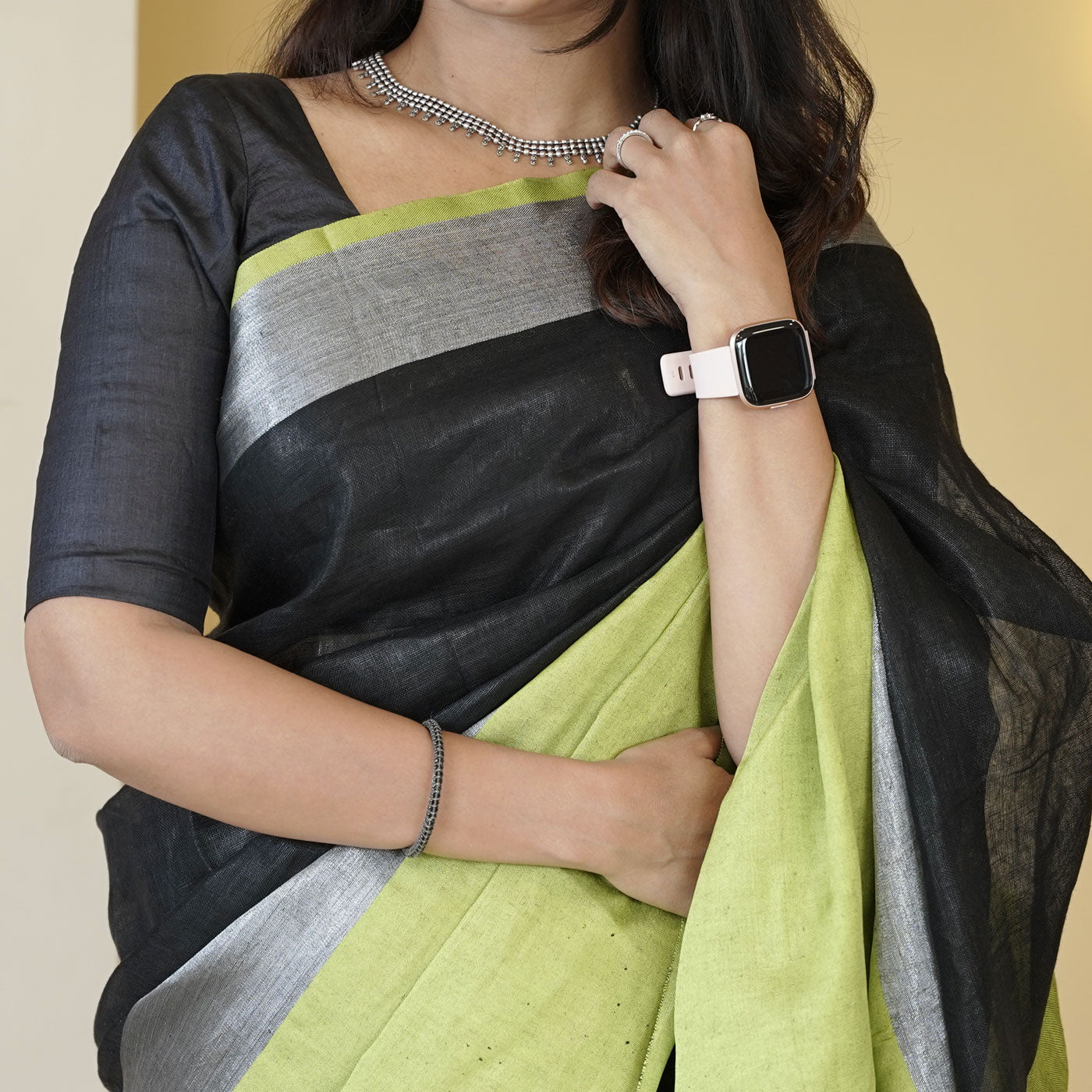 Load image into Gallery viewer, Pure Linen Saree-4440(pre-order)