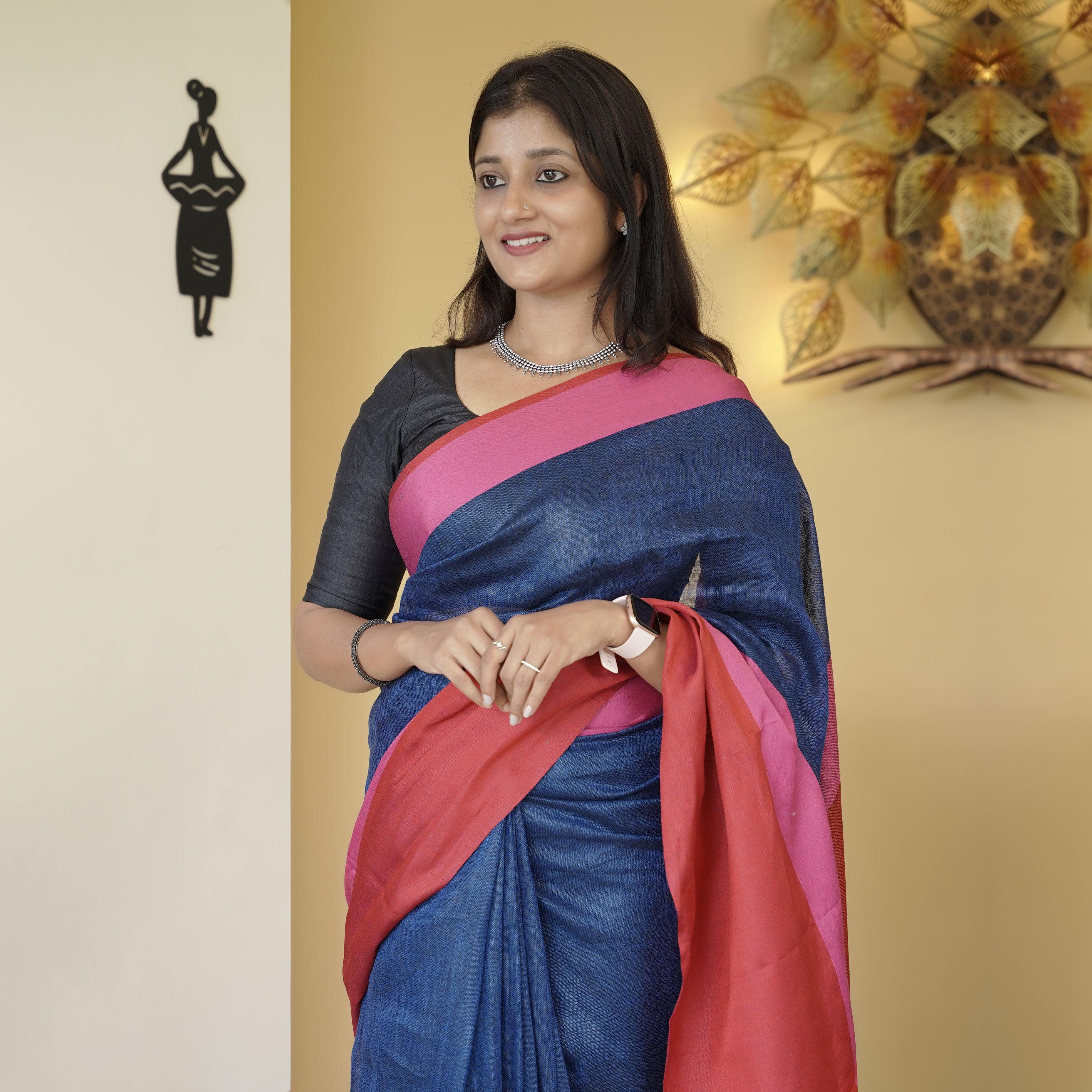 Load image into Gallery viewer, pure linen saree-4440( pre-order)