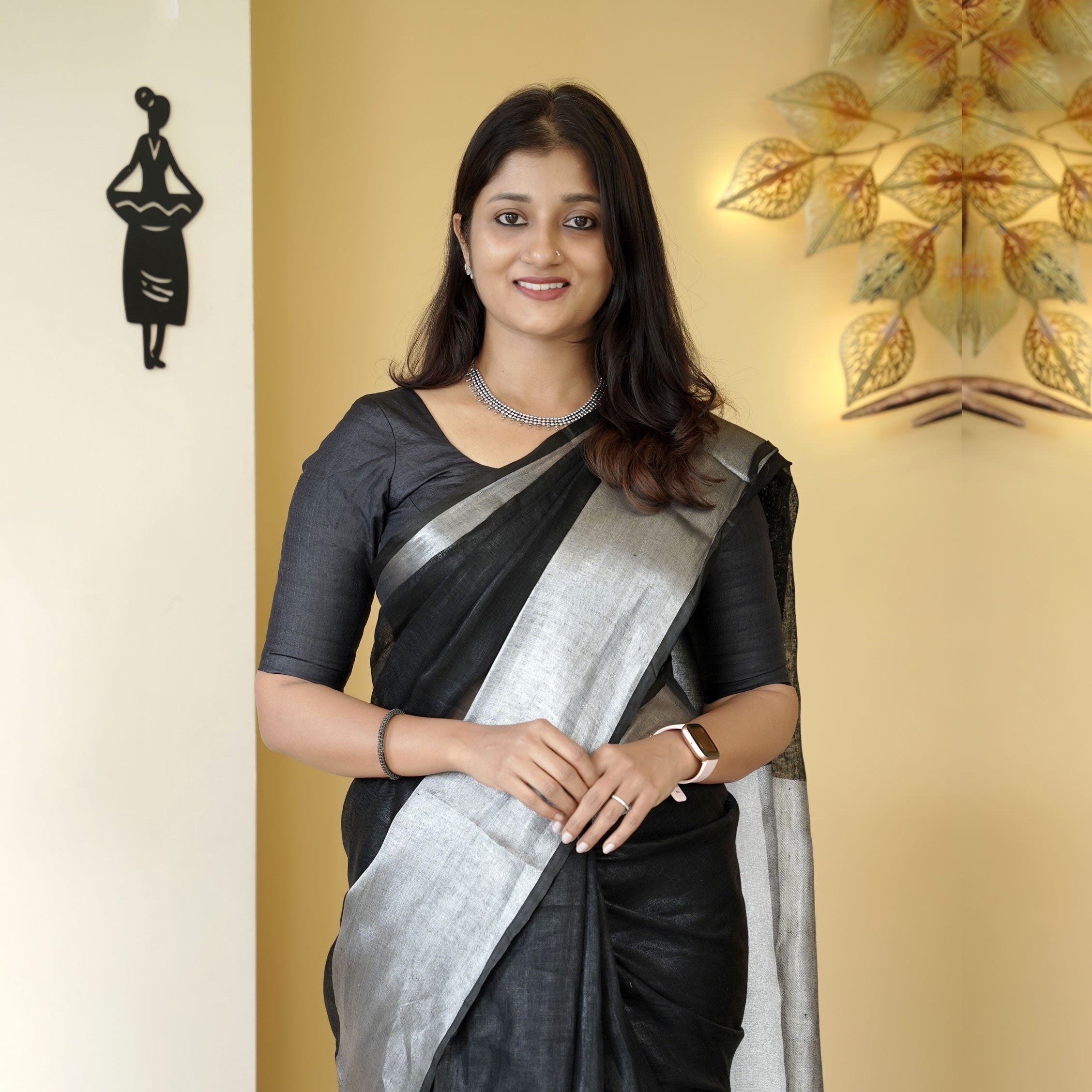 Load image into Gallery viewer, Pure Linen Saree-4440(pre-order)