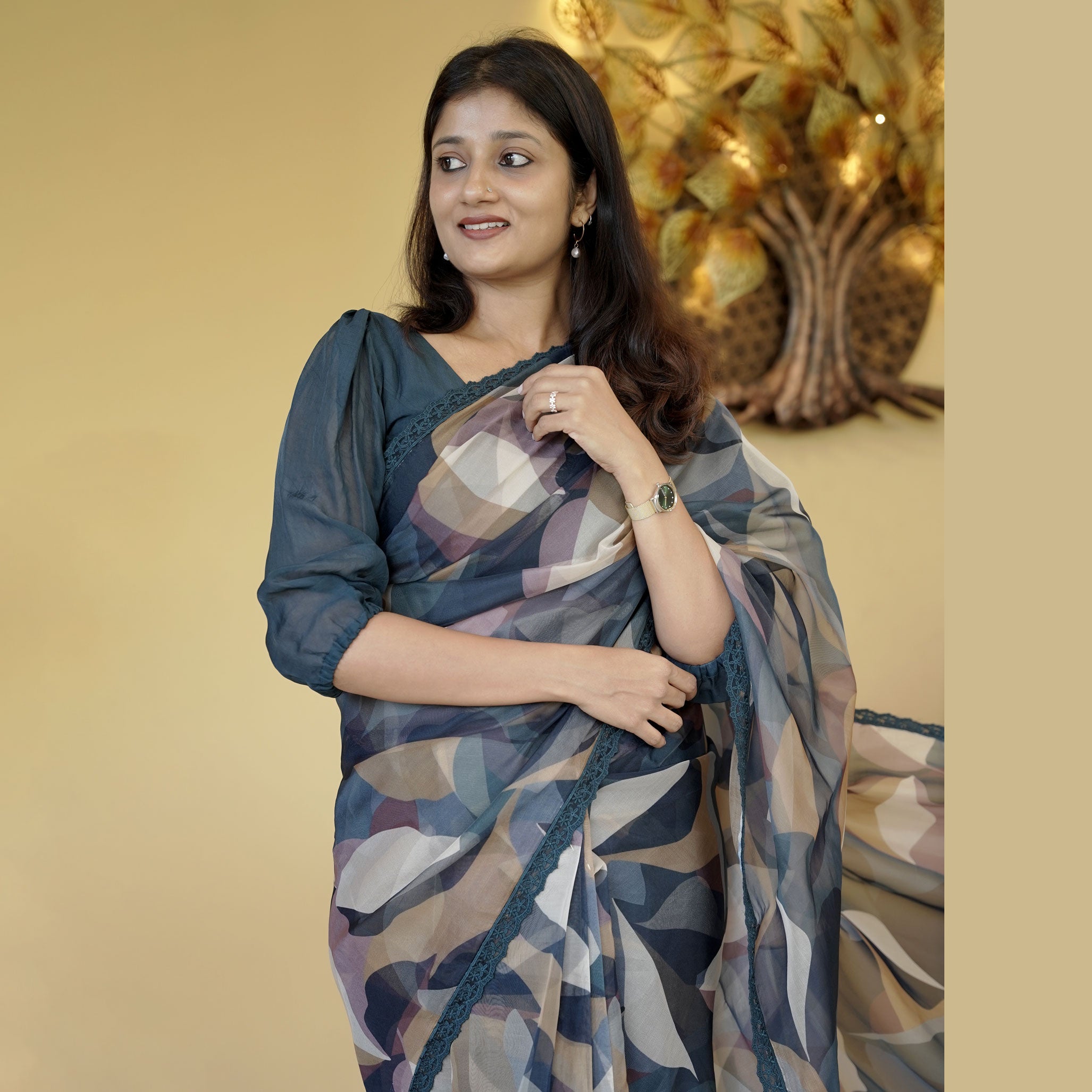 Load image into Gallery viewer, Organza Designer Saree-4675(Pre-Order)