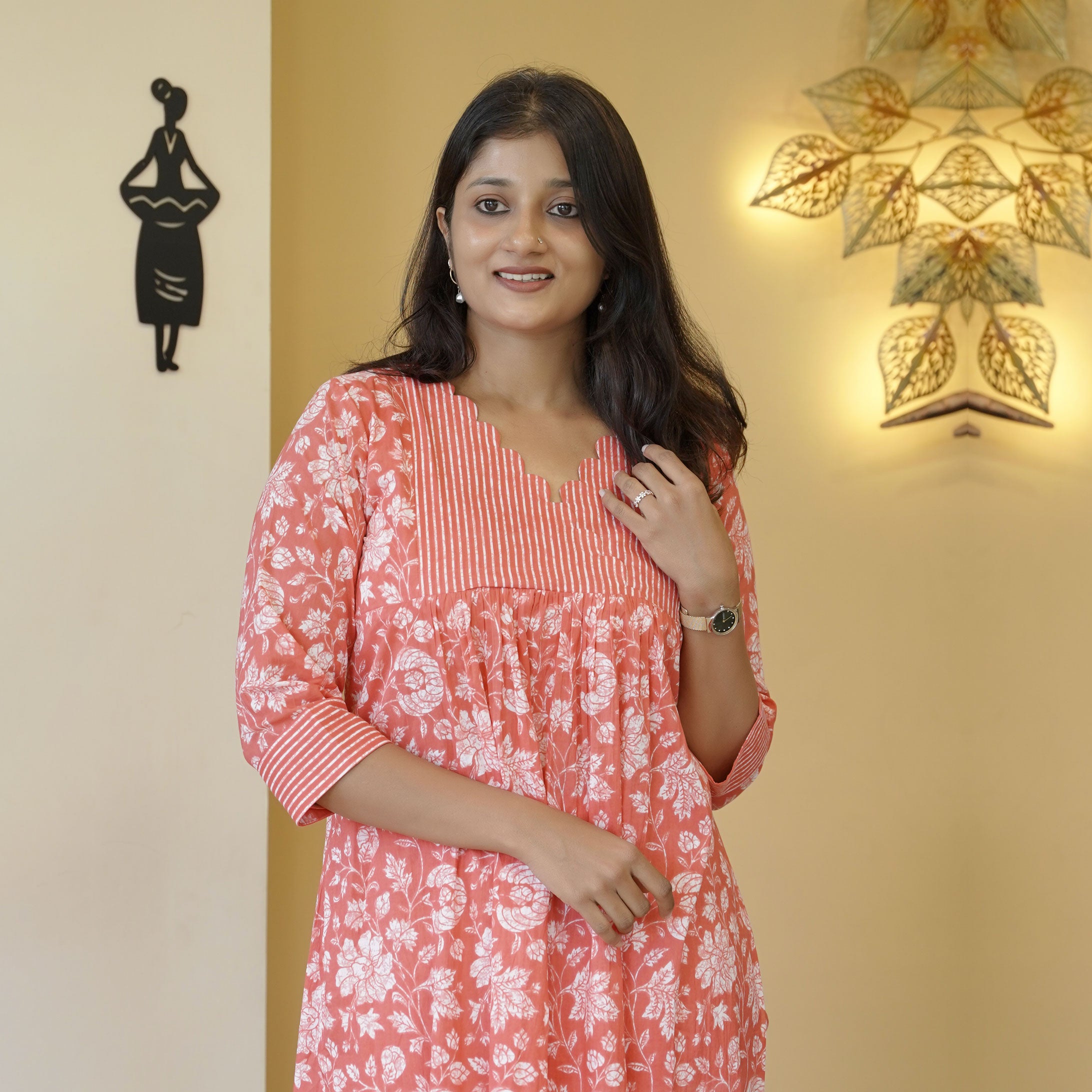 Load image into Gallery viewer, Pure Cotton Kurti Set-4676(pre-order)