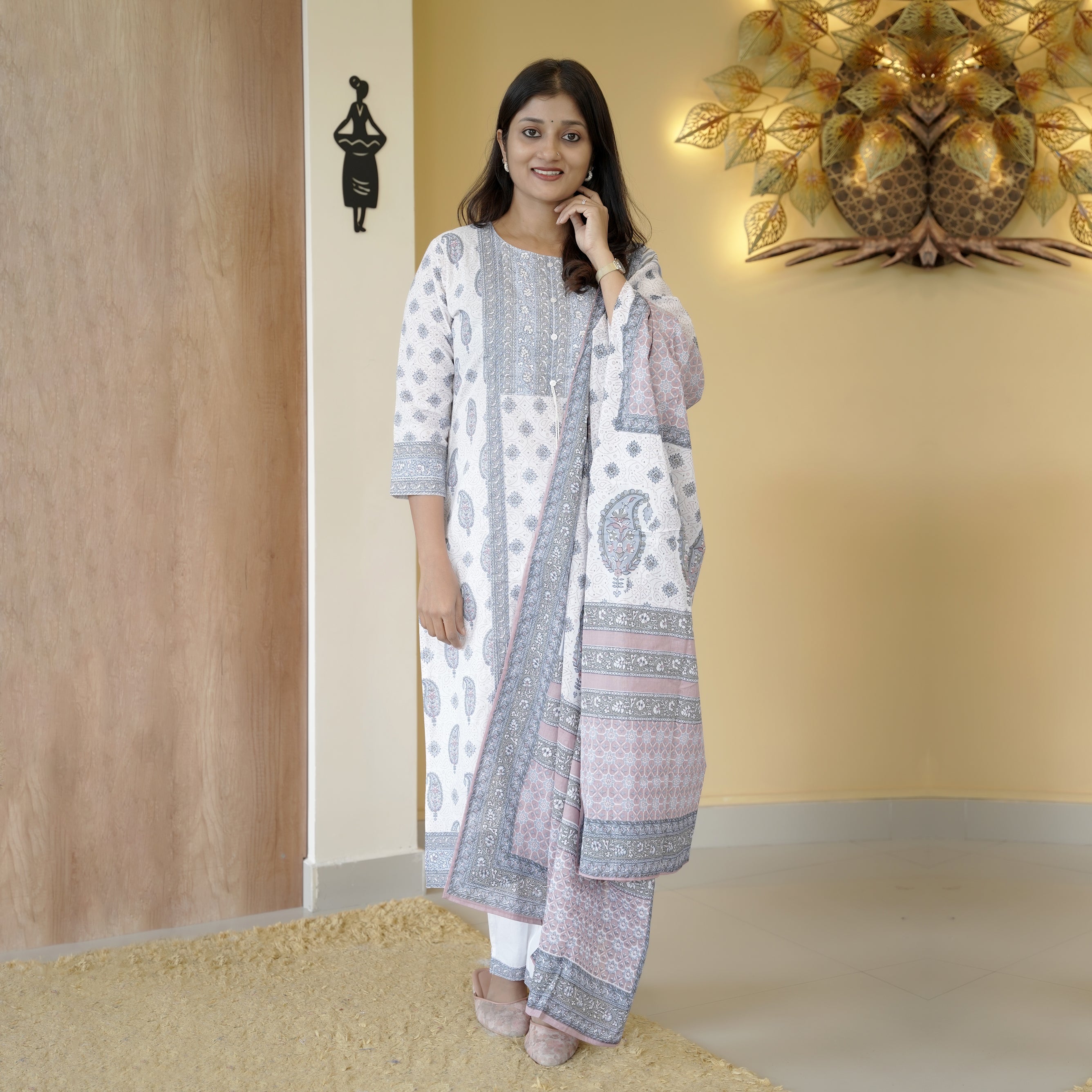 Load image into Gallery viewer, Pure Cotton Kurti Set - 4686