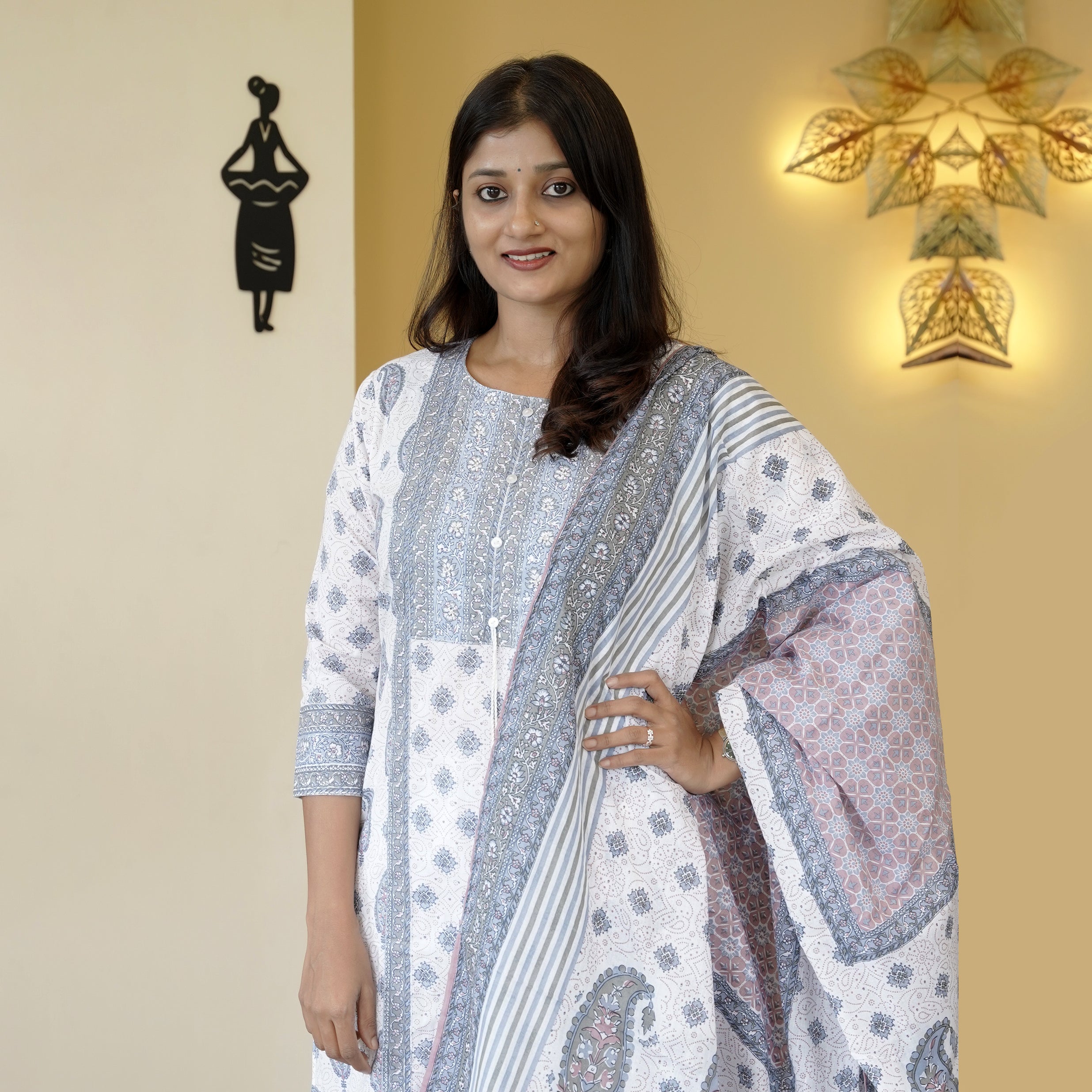 Load image into Gallery viewer, Pure Cotton Kurti Set - 4686