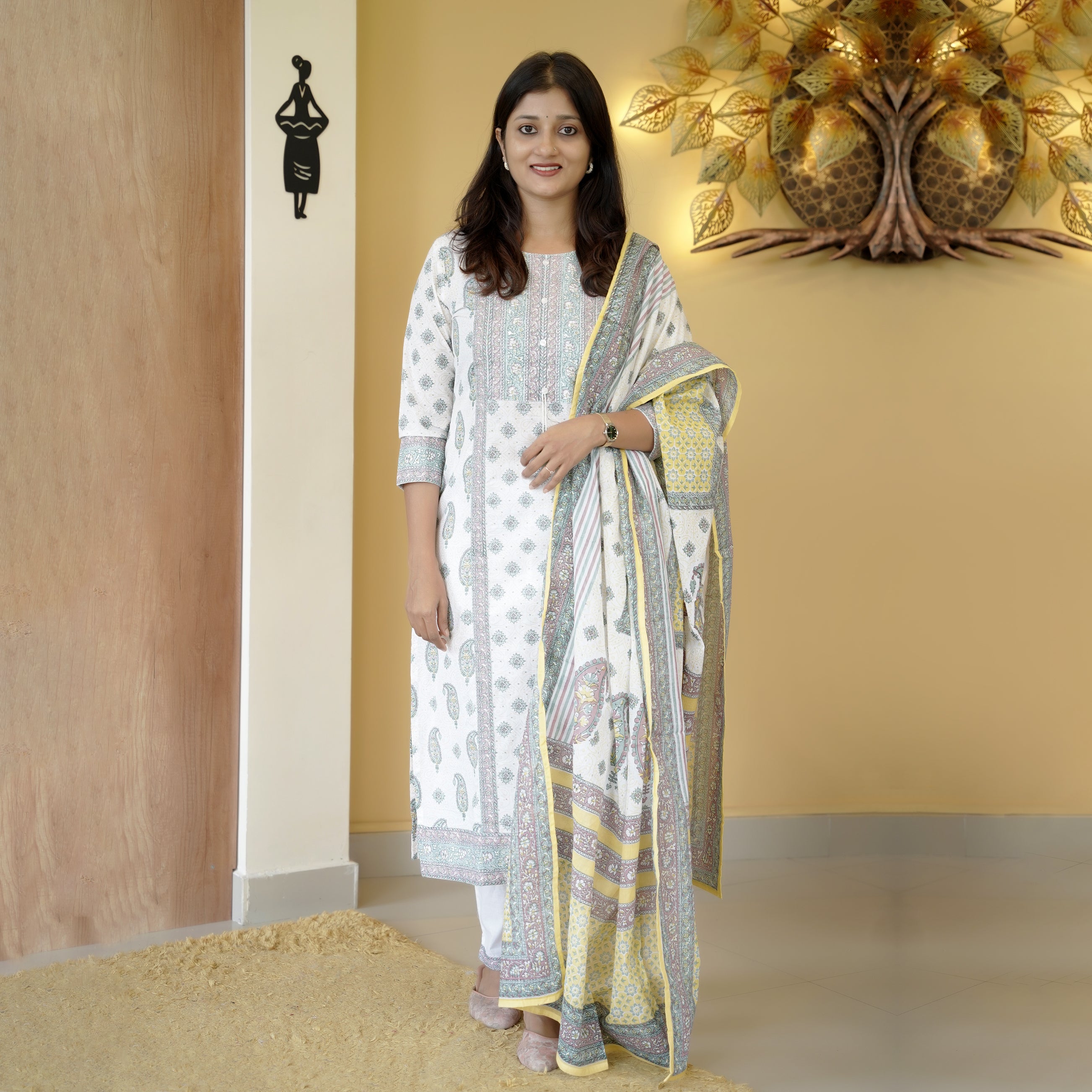 Load image into Gallery viewer, Pure Cotton Kurti Set - 4686
