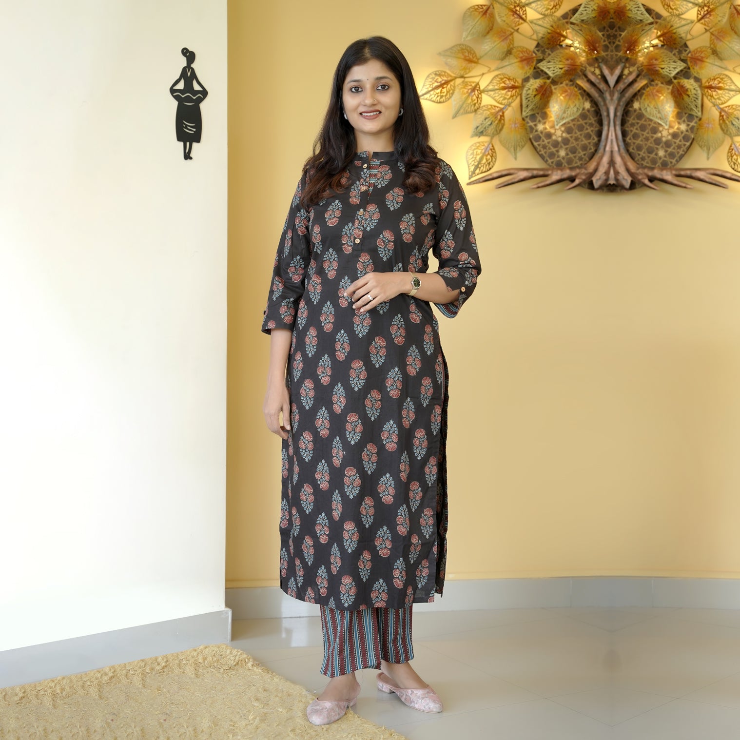 Load image into Gallery viewer, Pure Cotton Kurti Set - 4694