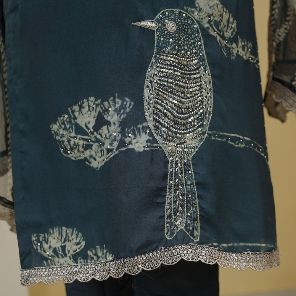 Load image into Gallery viewer, MUSLIN SILK KURTI SET-4716