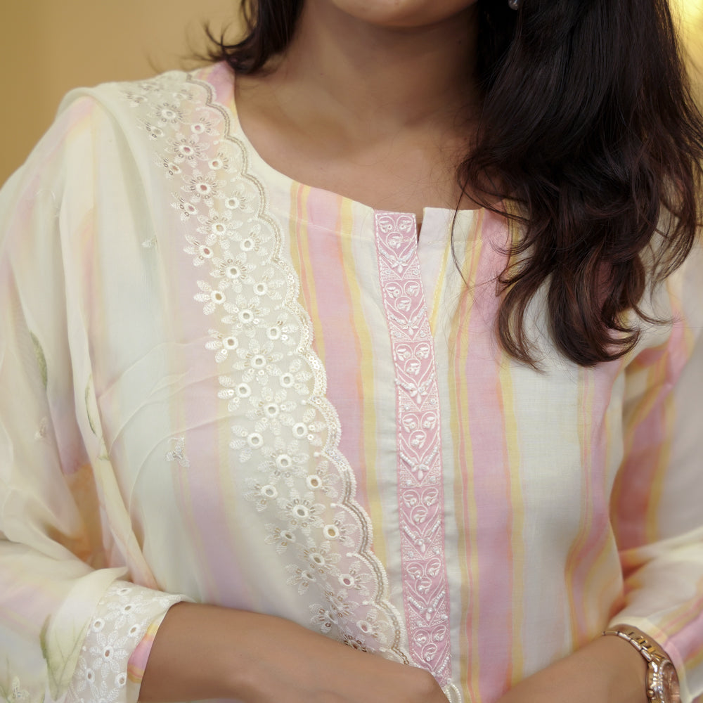 Load image into Gallery viewer, MUSLIN SILK KURTI SET -4719