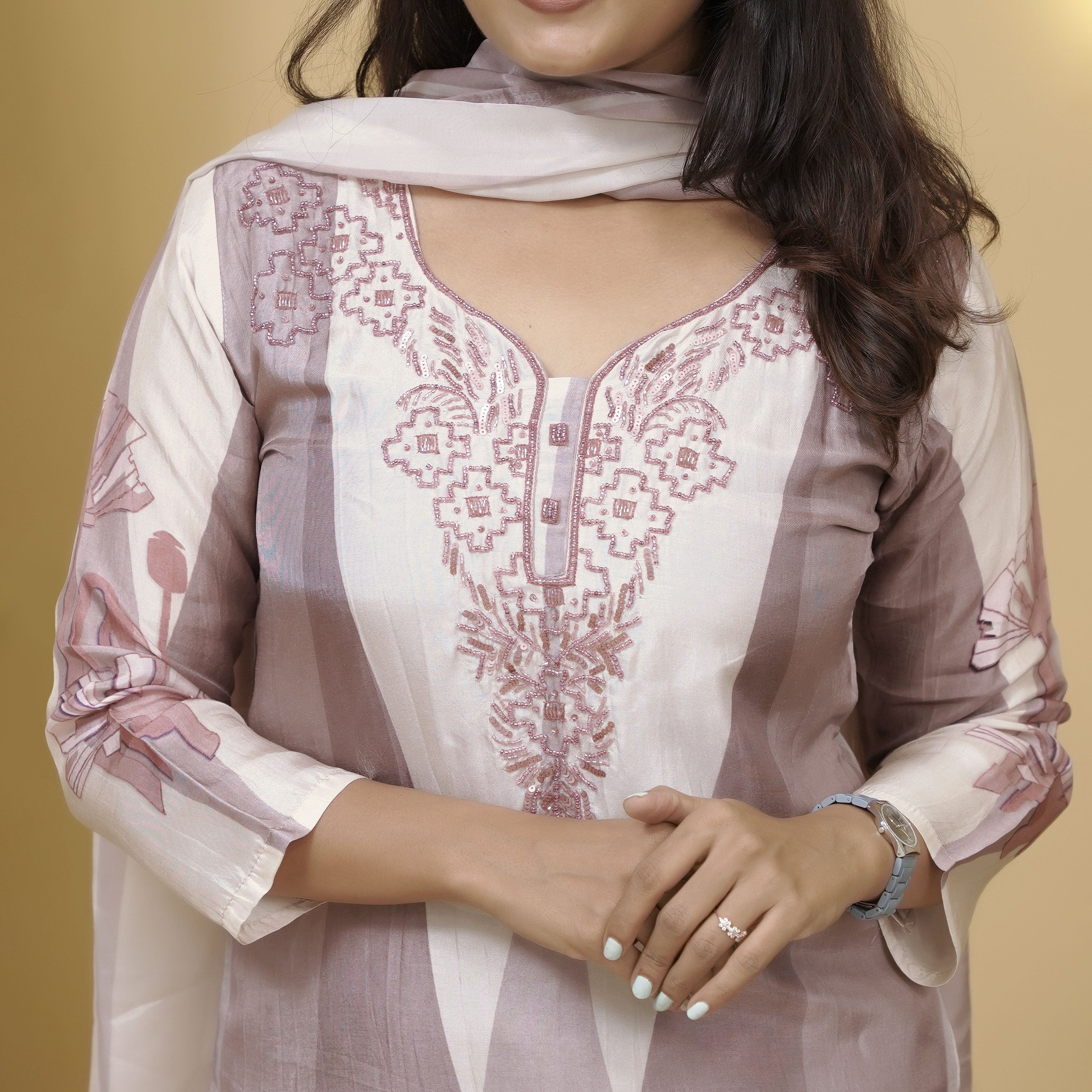 Load image into Gallery viewer, Crepe Silk Kurti Set - 4716