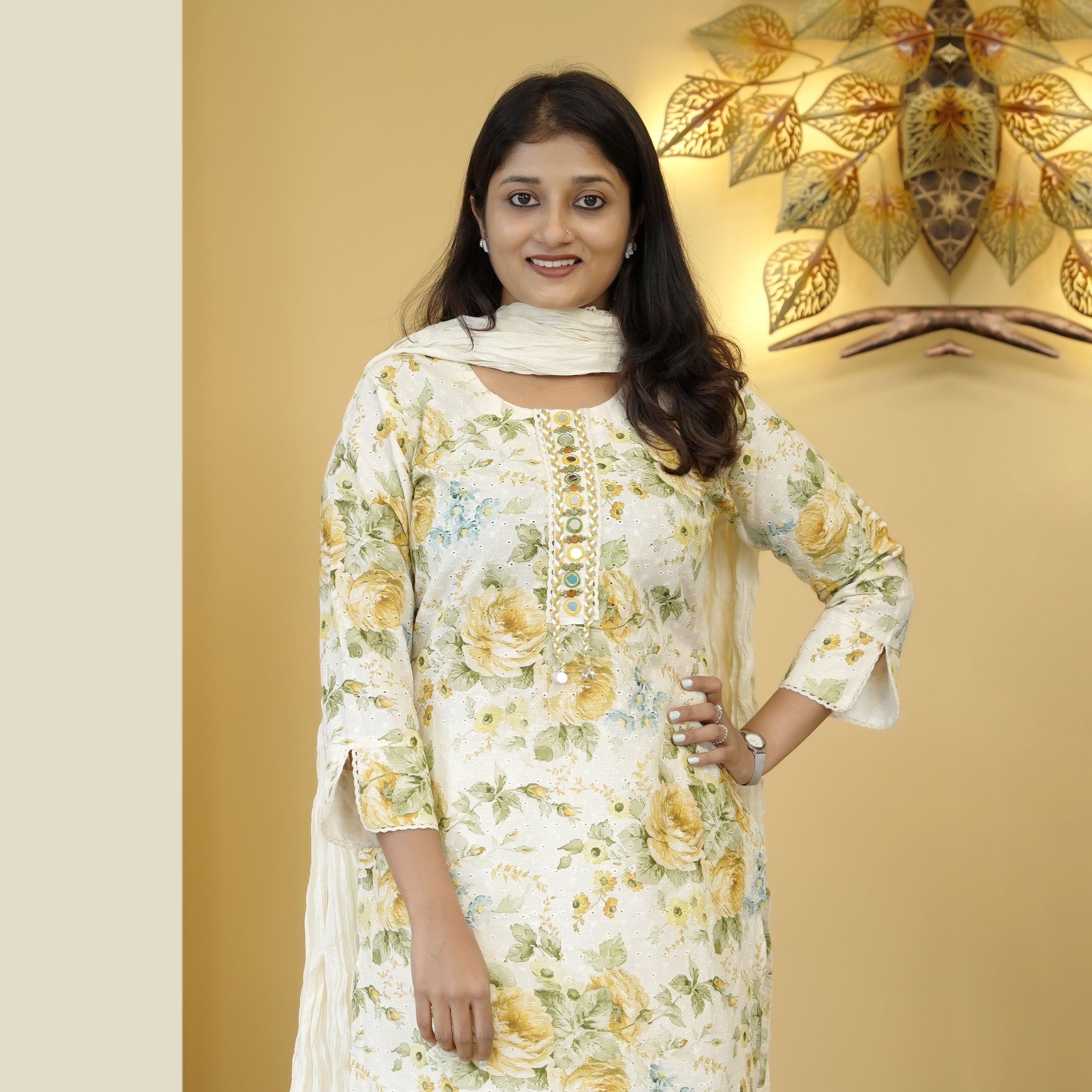 Load image into Gallery viewer, Pure Cotton Kurti Set-4717
