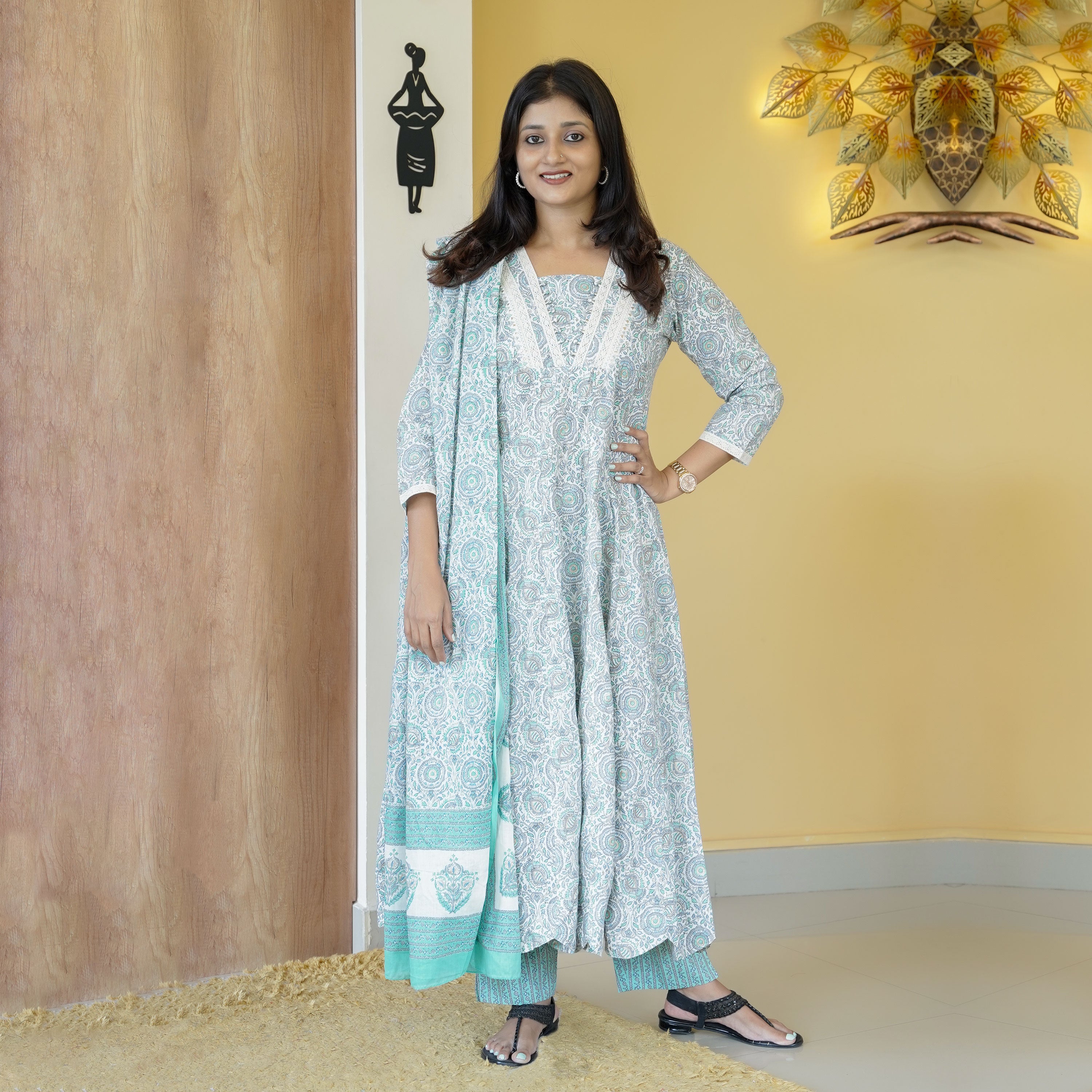 Load image into Gallery viewer, Pure Cotton Kurti Set-4749