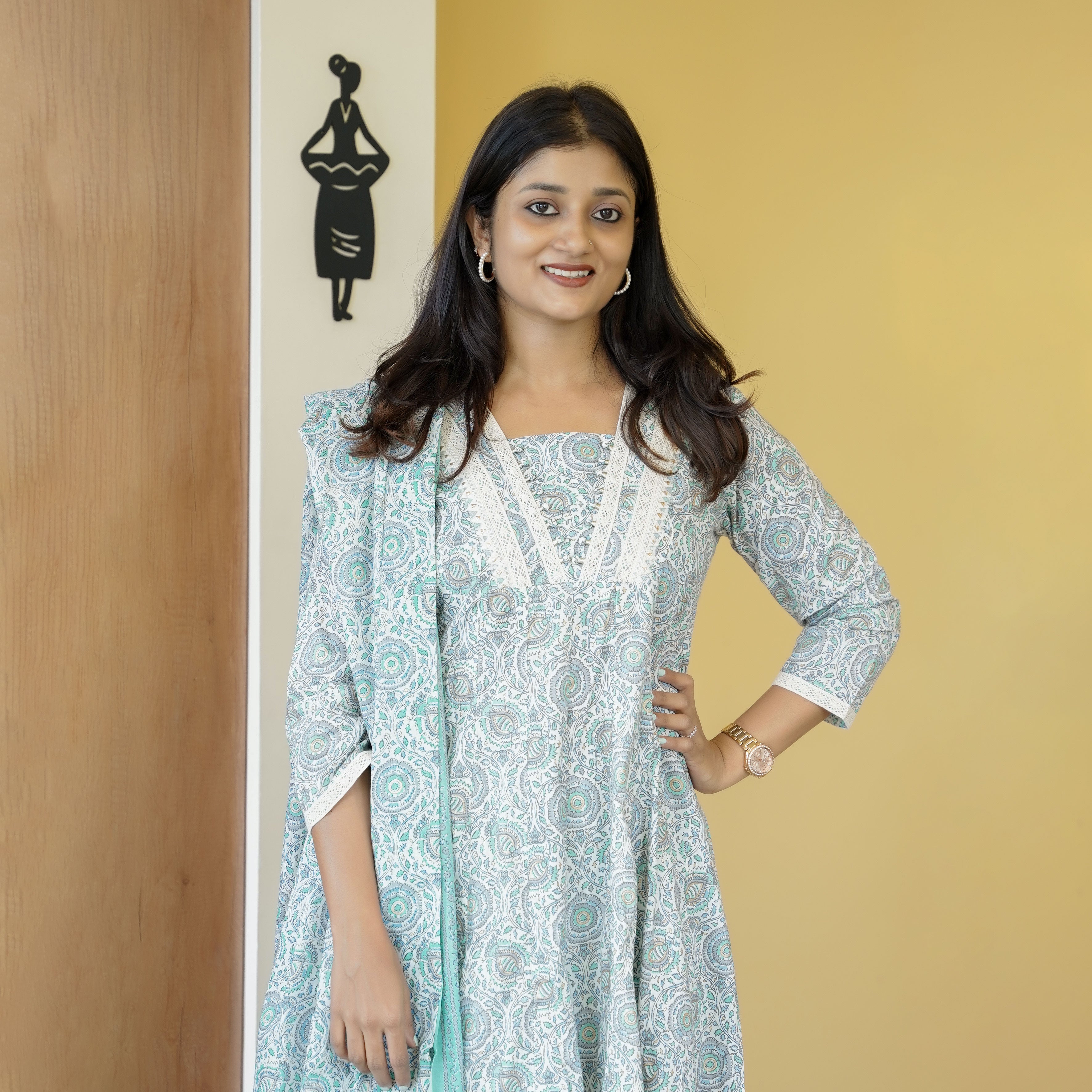 Load image into Gallery viewer, Pure Cotton Kurti Set-4749