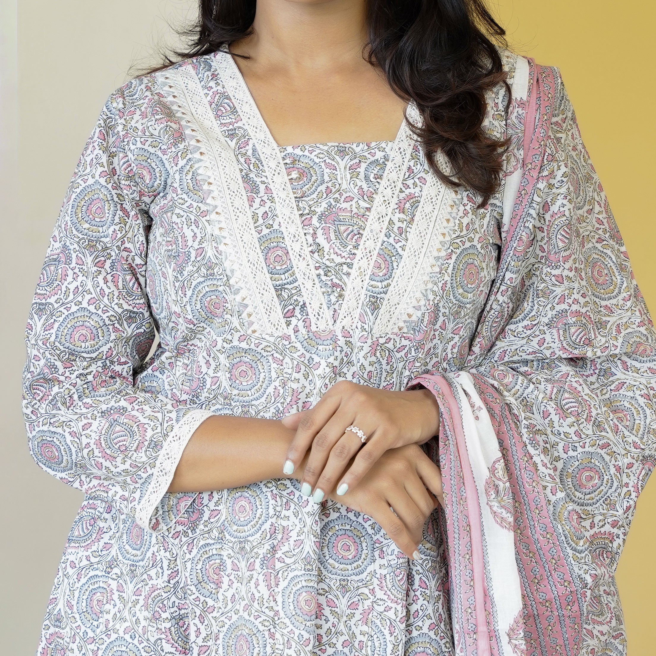 Load image into Gallery viewer, Pure Cotton Kurti Set-4749