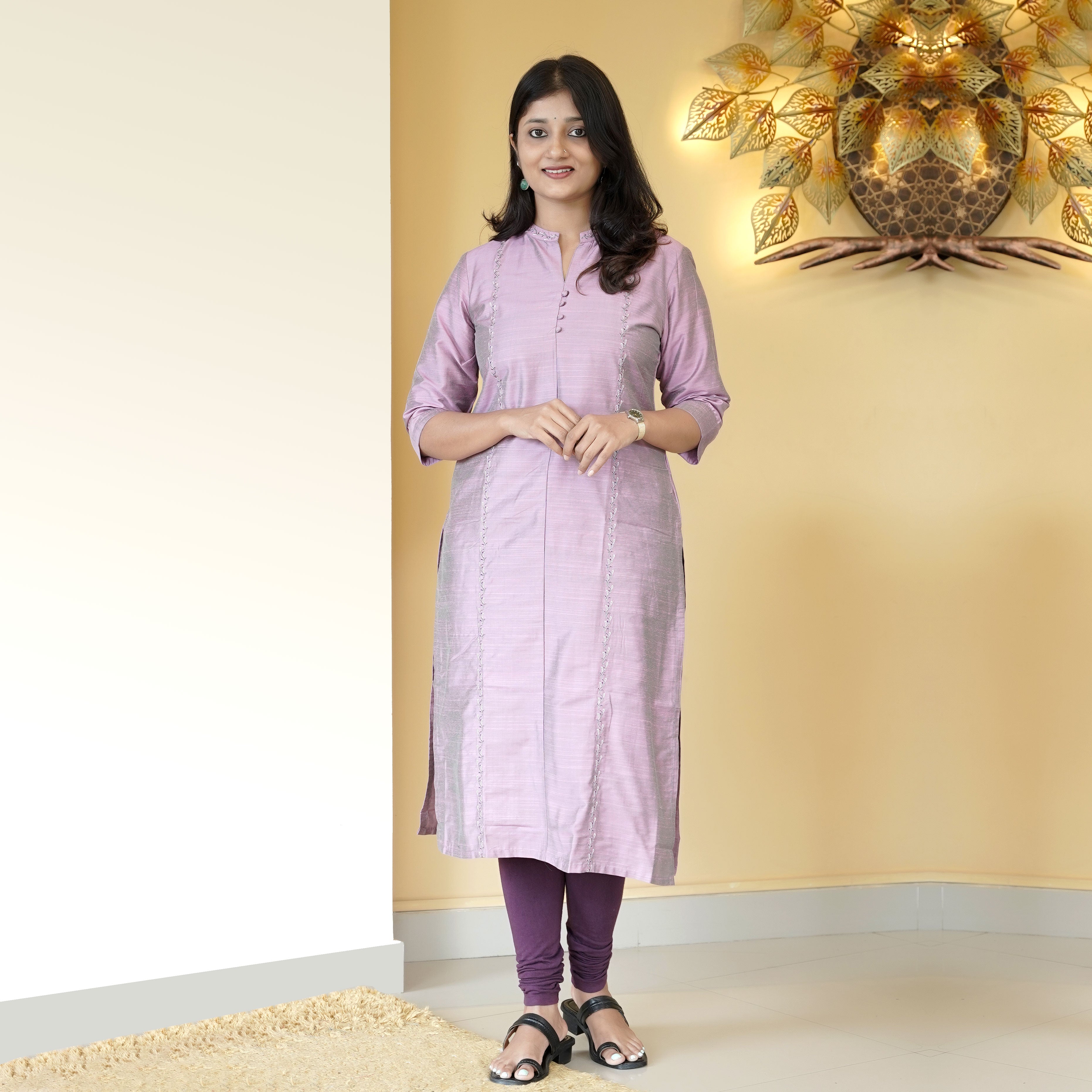 Load image into Gallery viewer, Slub Cotton Kurti-4126