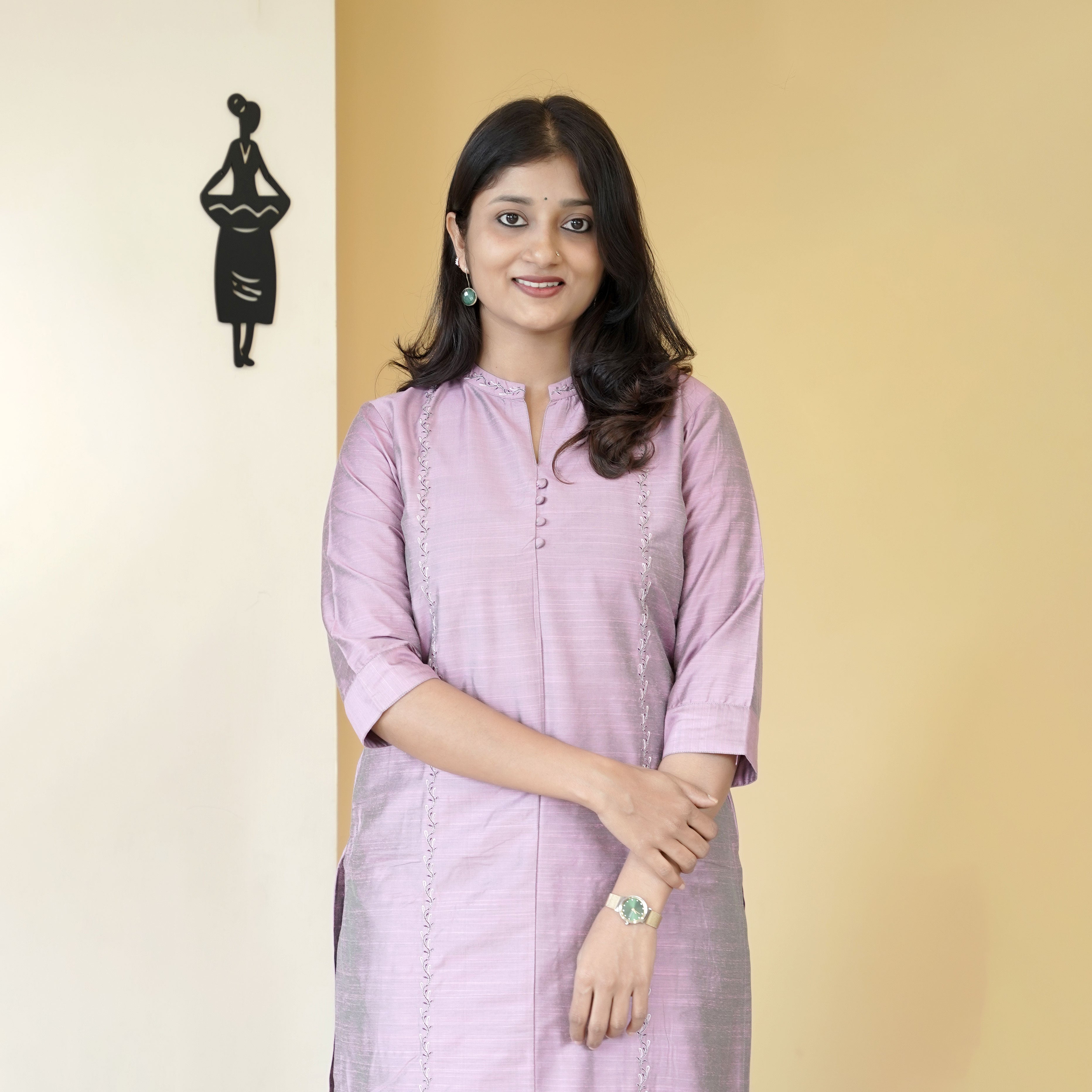 Load image into Gallery viewer, Slub Cotton Kurti-4126