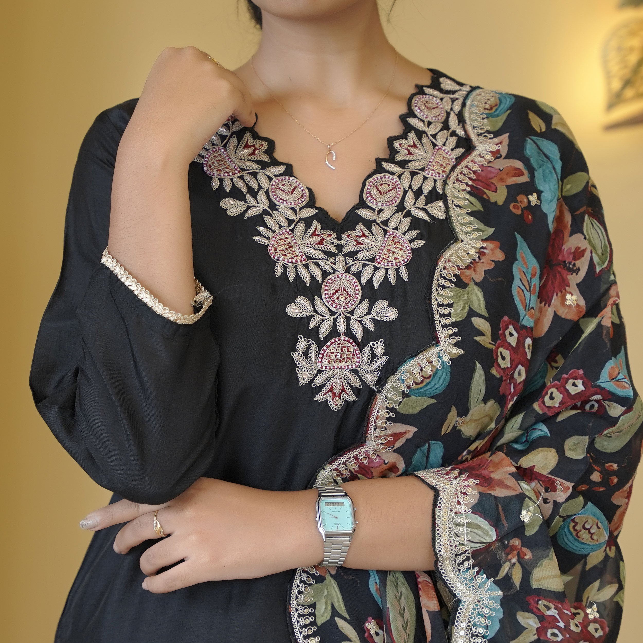 Load image into Gallery viewer, Gaji Silk Stitched Suit-4845