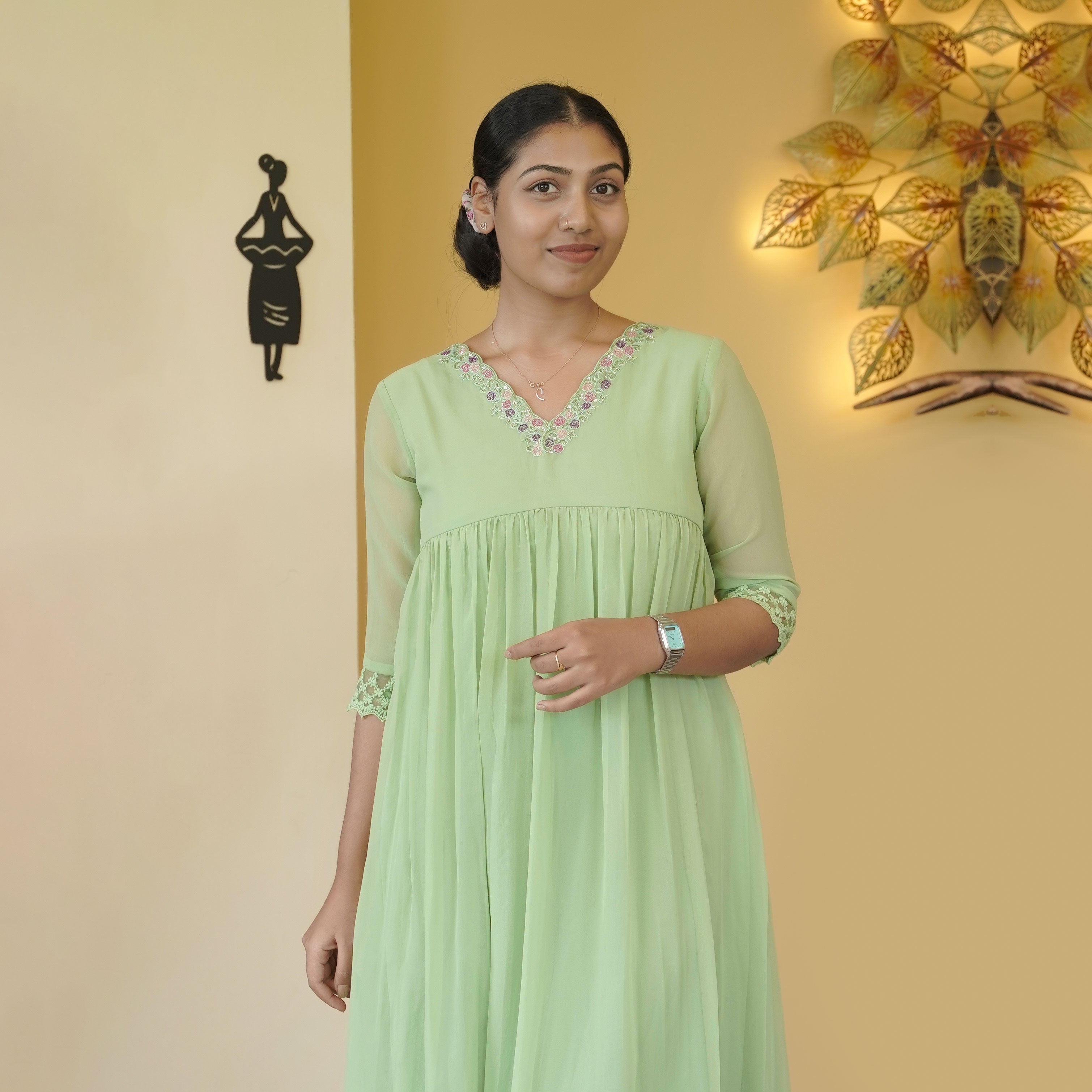 Load image into Gallery viewer, Faux georgette Designer Kurti (pre-order)- 4863