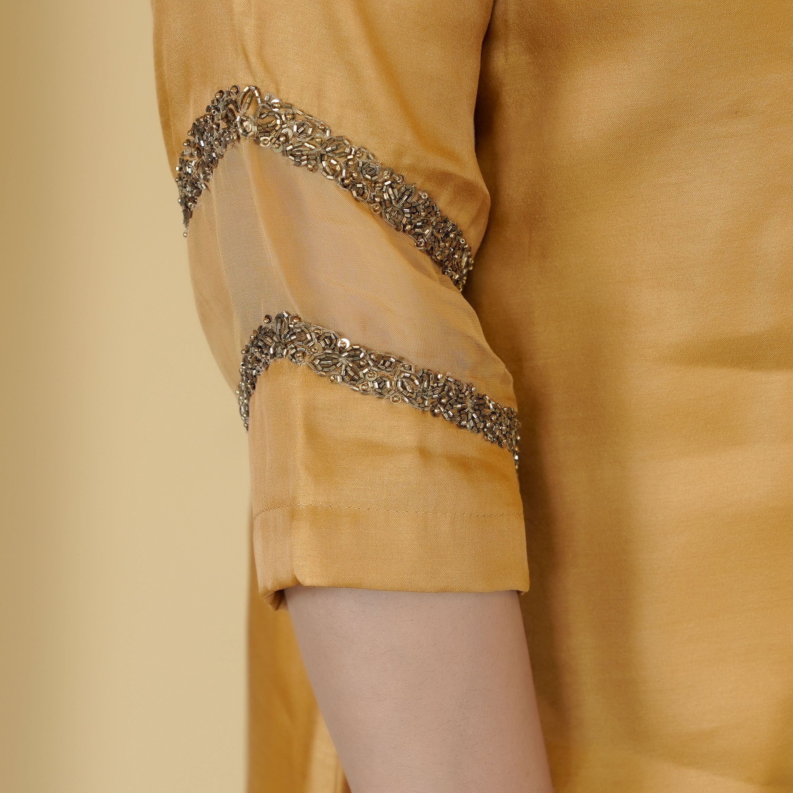 Load image into Gallery viewer, Satin Tussar Designer Kurti Set (pre-order) - 4874