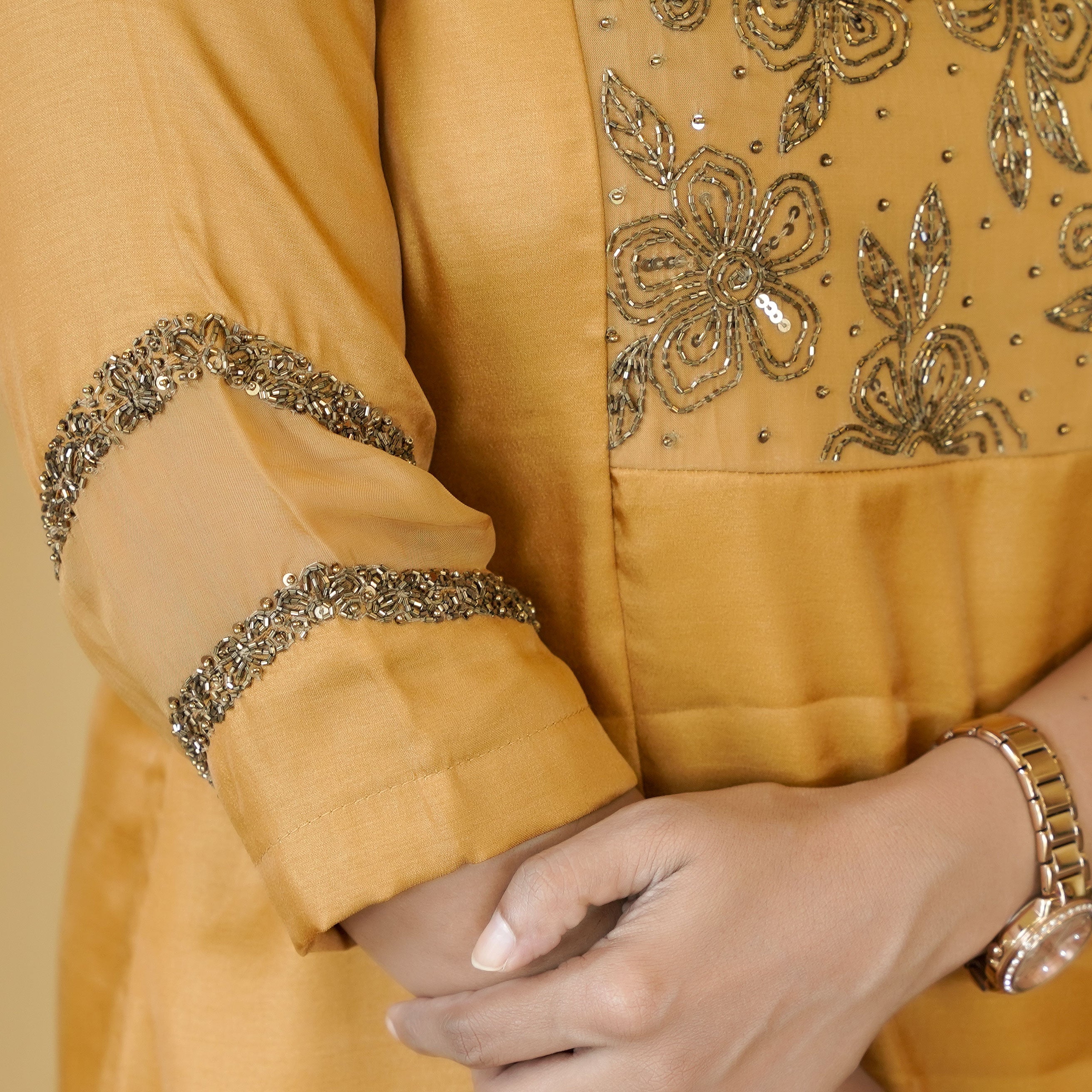 Load image into Gallery viewer, Satin Tussar Designer Kurti Set (pre-order) - 4874