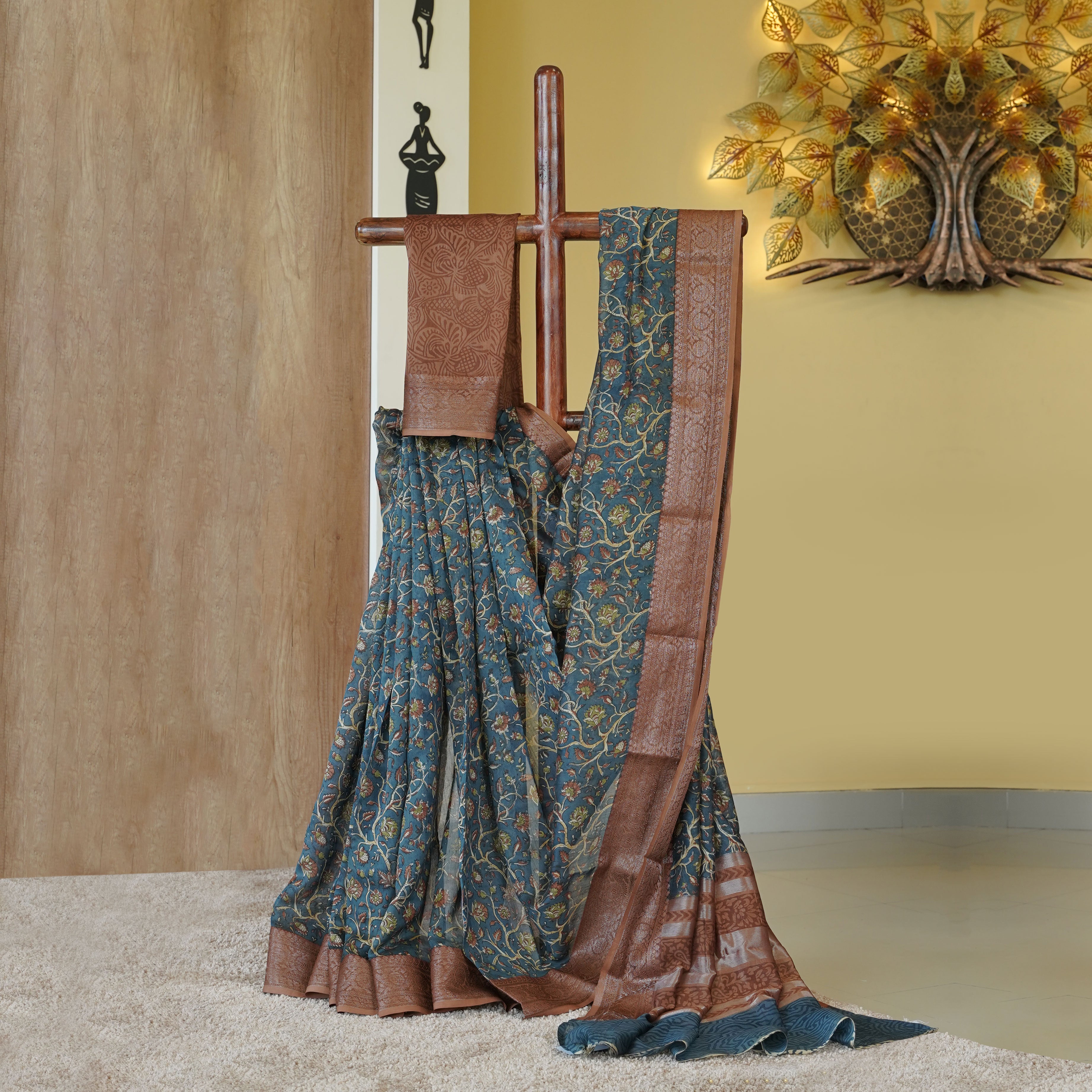 Load image into Gallery viewer, Chanderi Silk Saree-4802