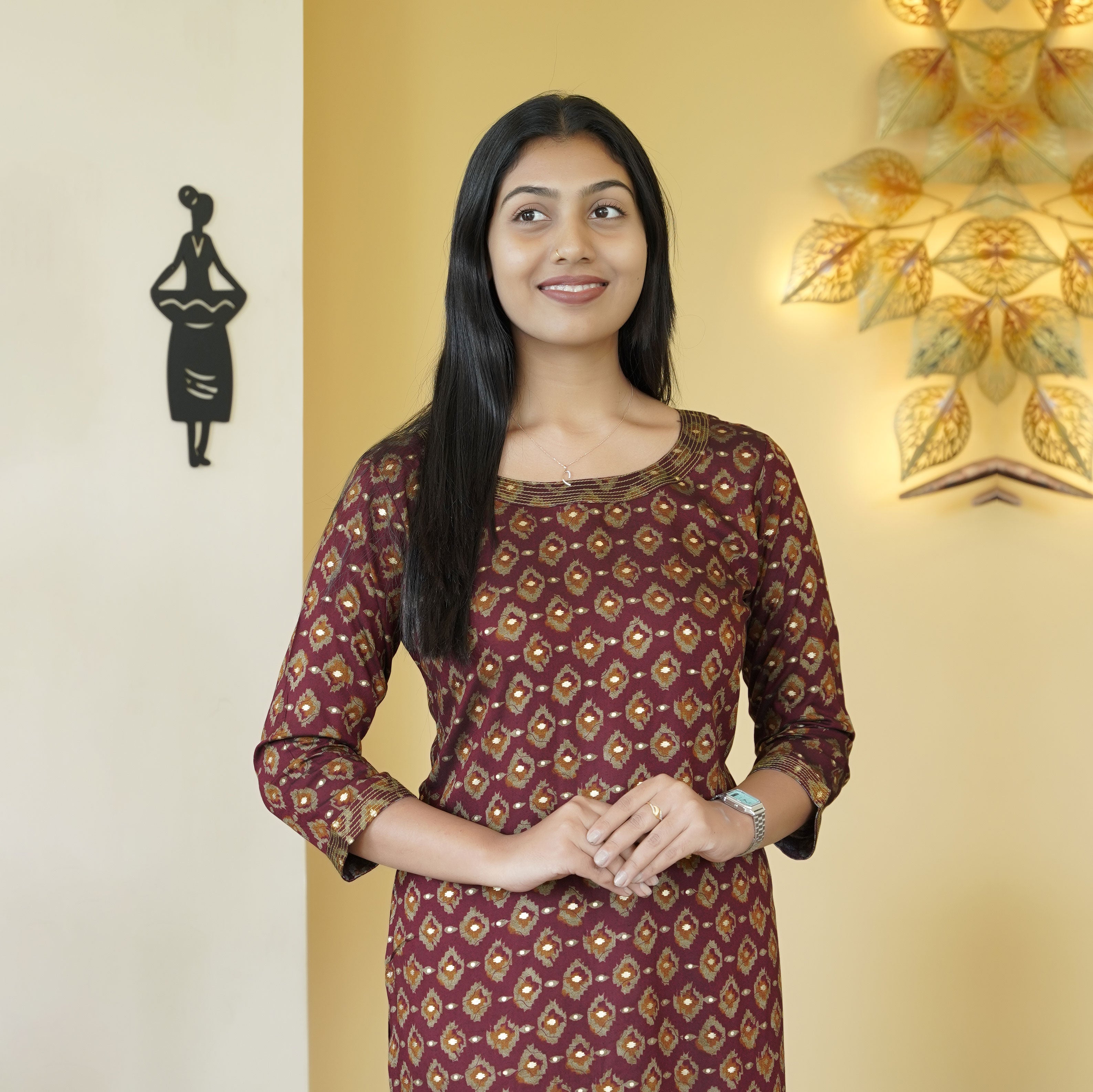 Load image into Gallery viewer, Rayon Cotton Kurti-4897