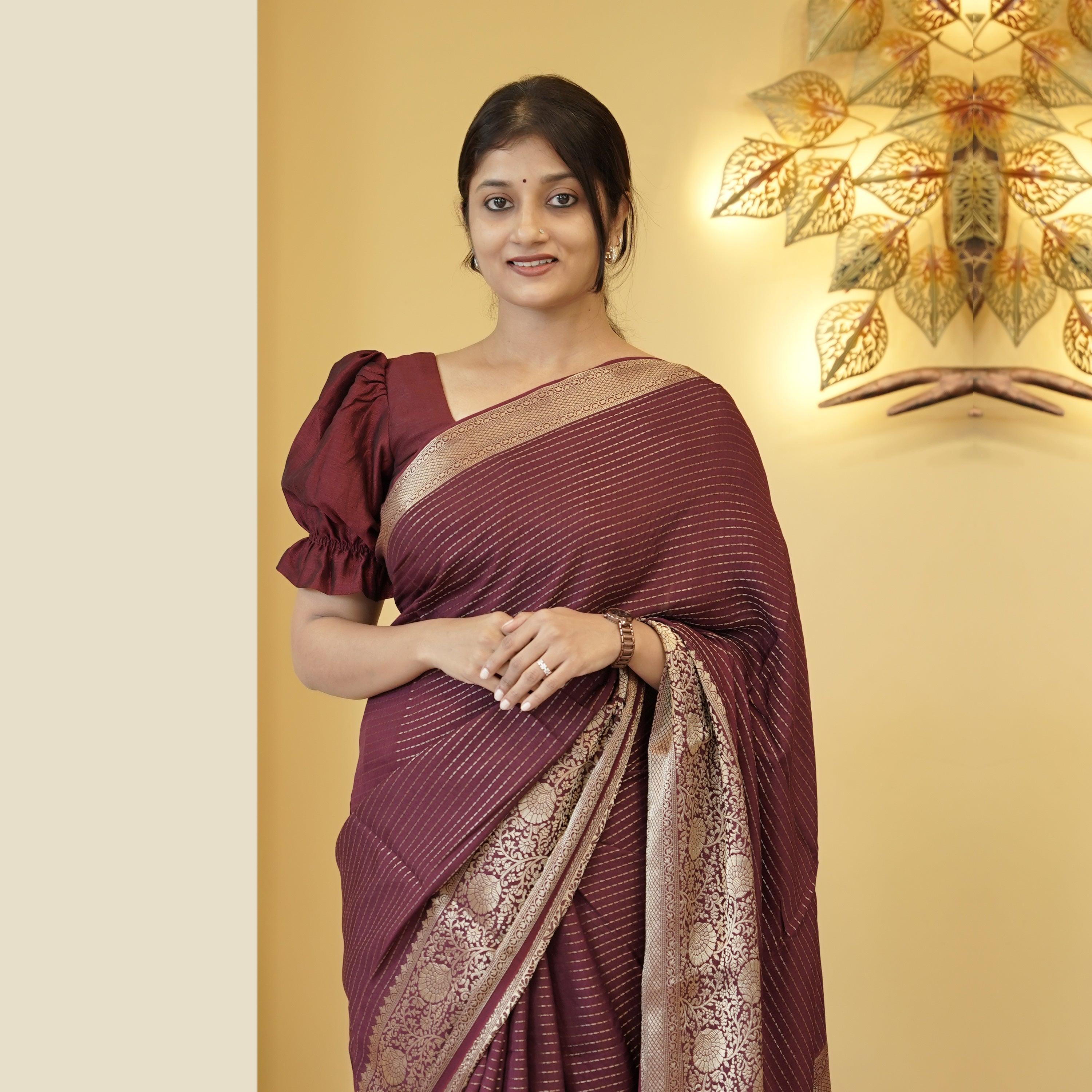 Load image into Gallery viewer, Crepe Silk Saree(Pre-Order) - 4814