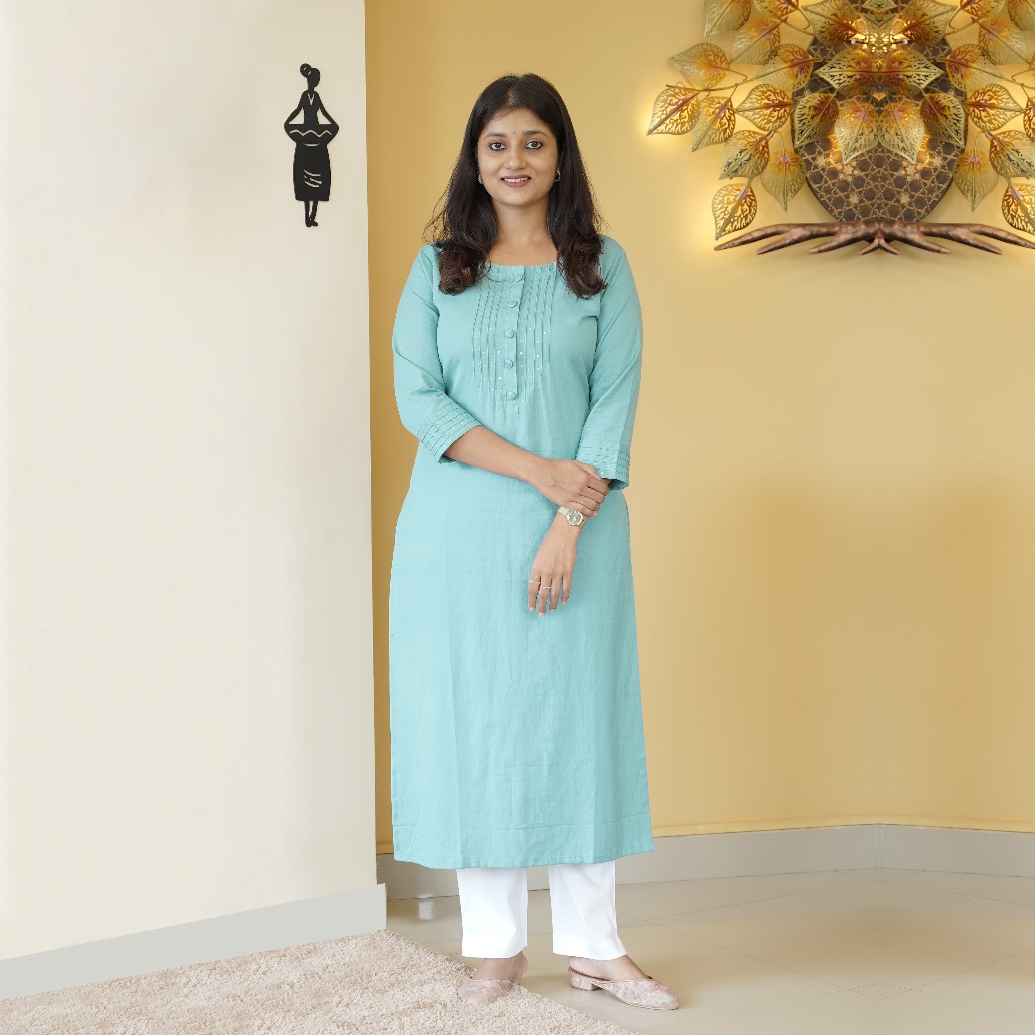 Load image into Gallery viewer, Pure Cotton Kurti-4695
