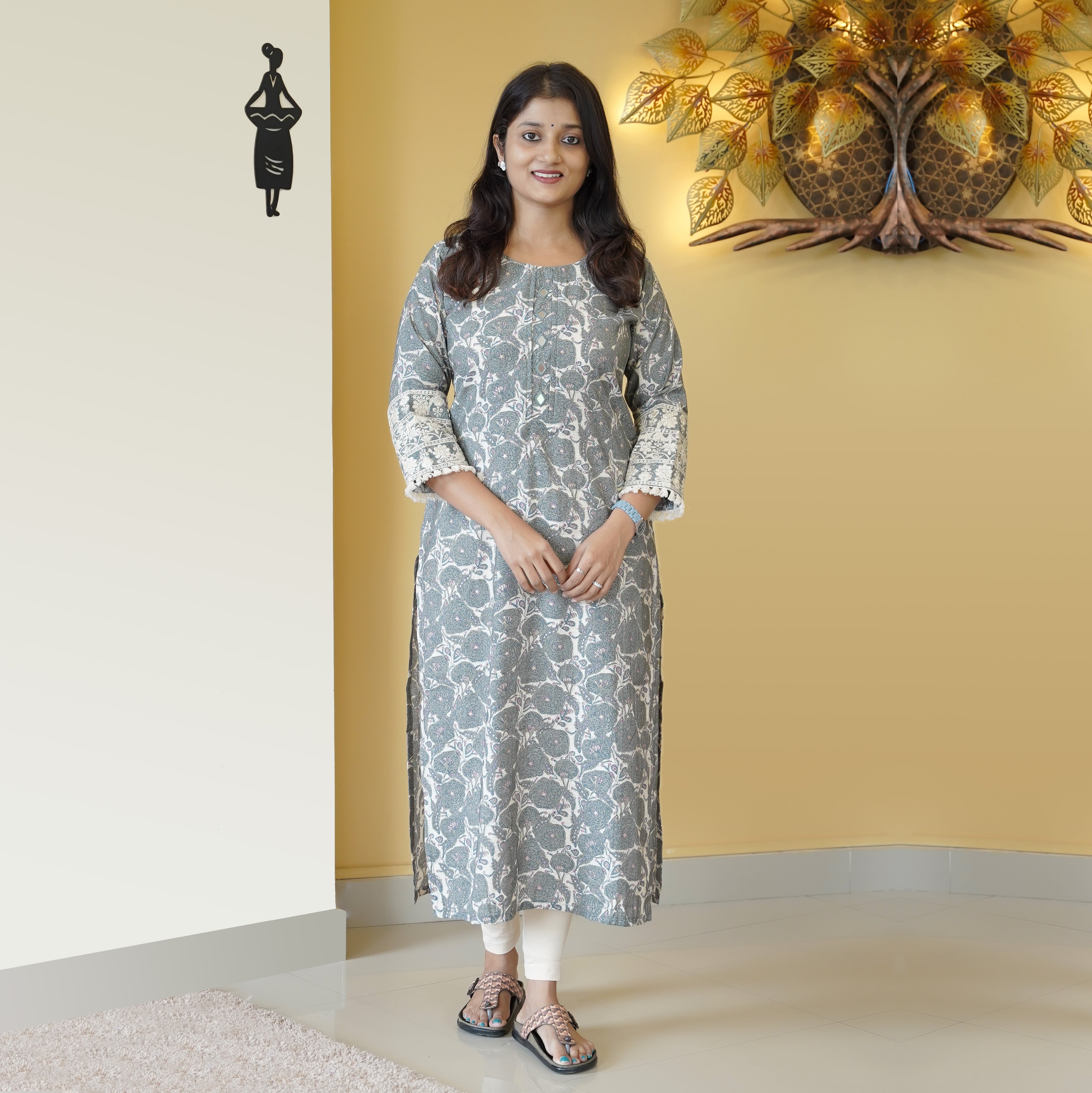 Load image into Gallery viewer, Muslin Silk Kurti - 4937