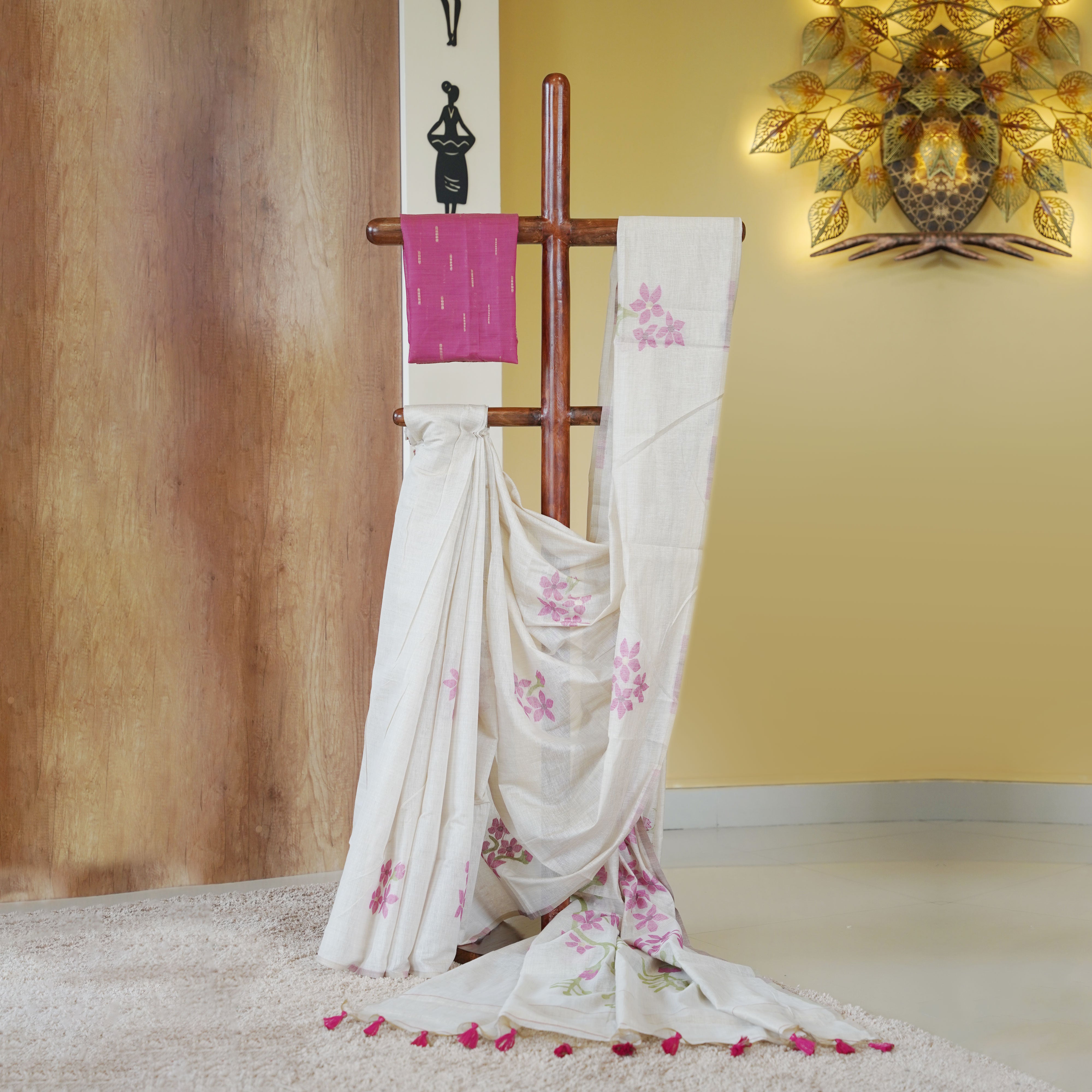 Load image into Gallery viewer, PASHMINA CHANDERI SAREE - 4808